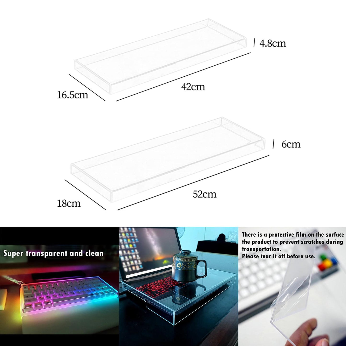 Mechanical Keyboards Dust Cover Transparent Film Protector Case for Computer S
