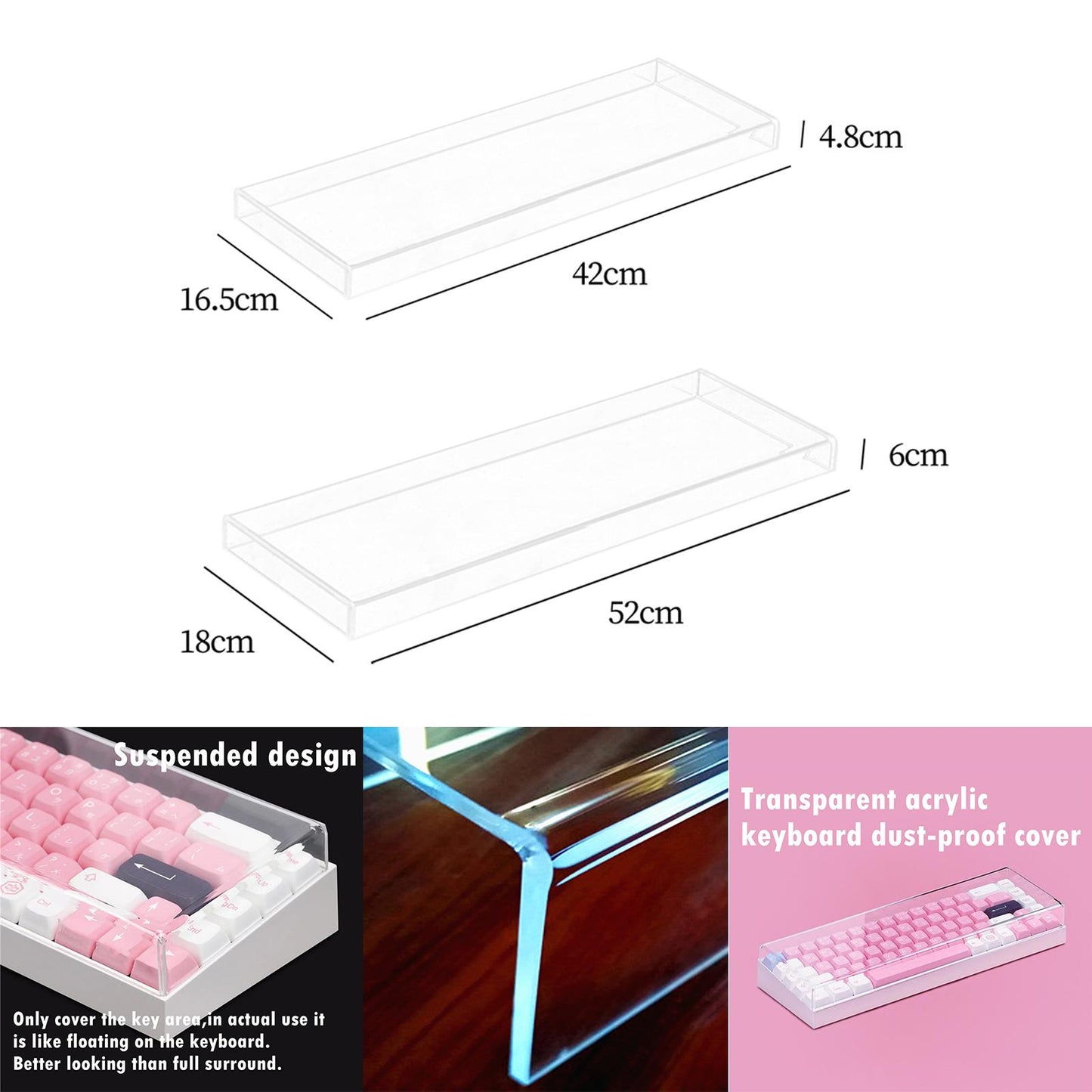 Mechanical Keyboards Dust Cover Transparent Film Protector Case for Computer S