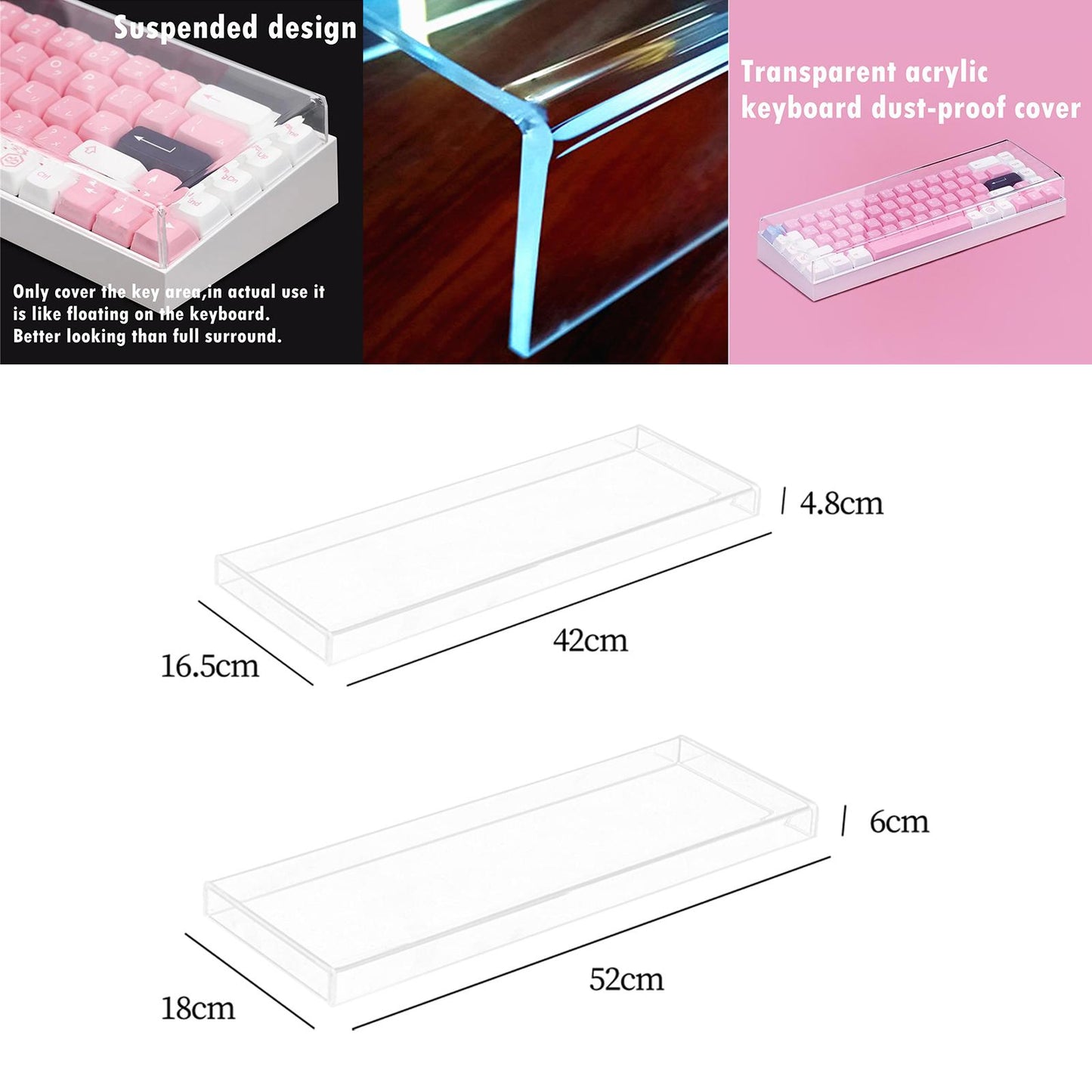 Mechanical Keyboards Dust Cover Transparent Film Protector Case for Computer S