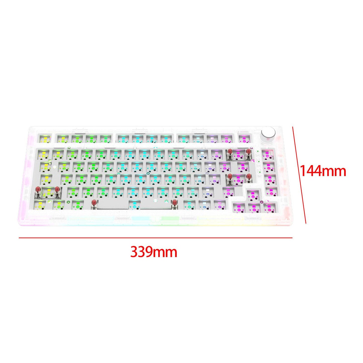DIY Mechanical Keyboard Hot Swappable Mechanical Keyboard Shell Programmable White