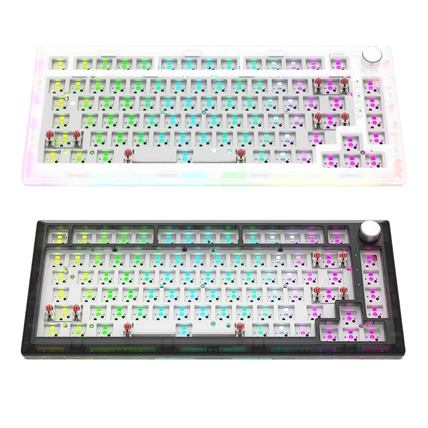 DIY Mechanical Keyboard Hot Swappable Mechanical Keyboard Shell Programmable White