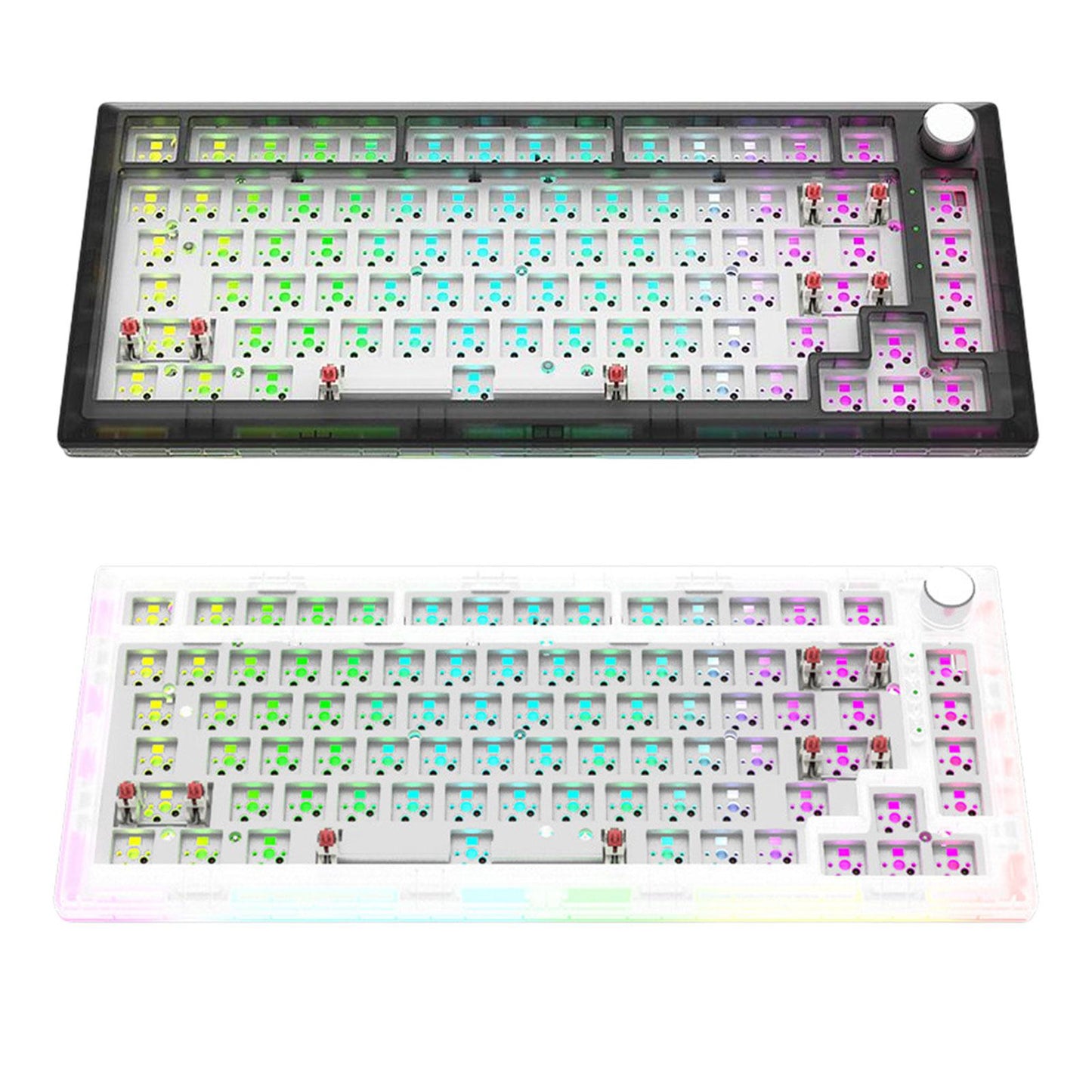 DIY Mechanical Keyboard Hot Swappable Mechanical Keyboard Shell Programmable White