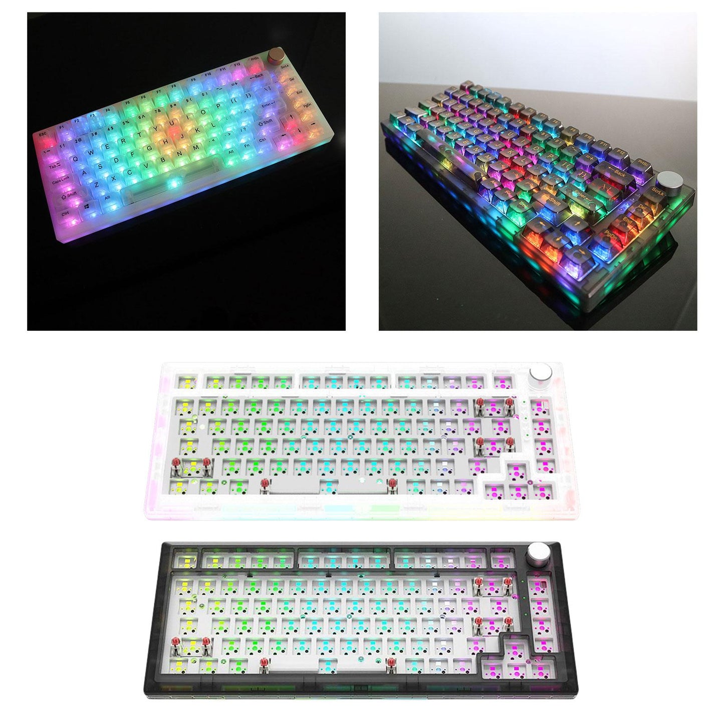 DIY Mechanical Keyboard Hot Swappable Mechanical Keyboard Shell Programmable White