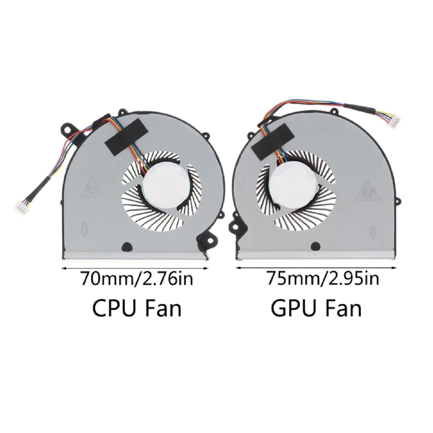 2Pcs Laptop CPU GPU Cooling Fan CPU Air Cooler for Aero14 RP64 Gaming Laptop