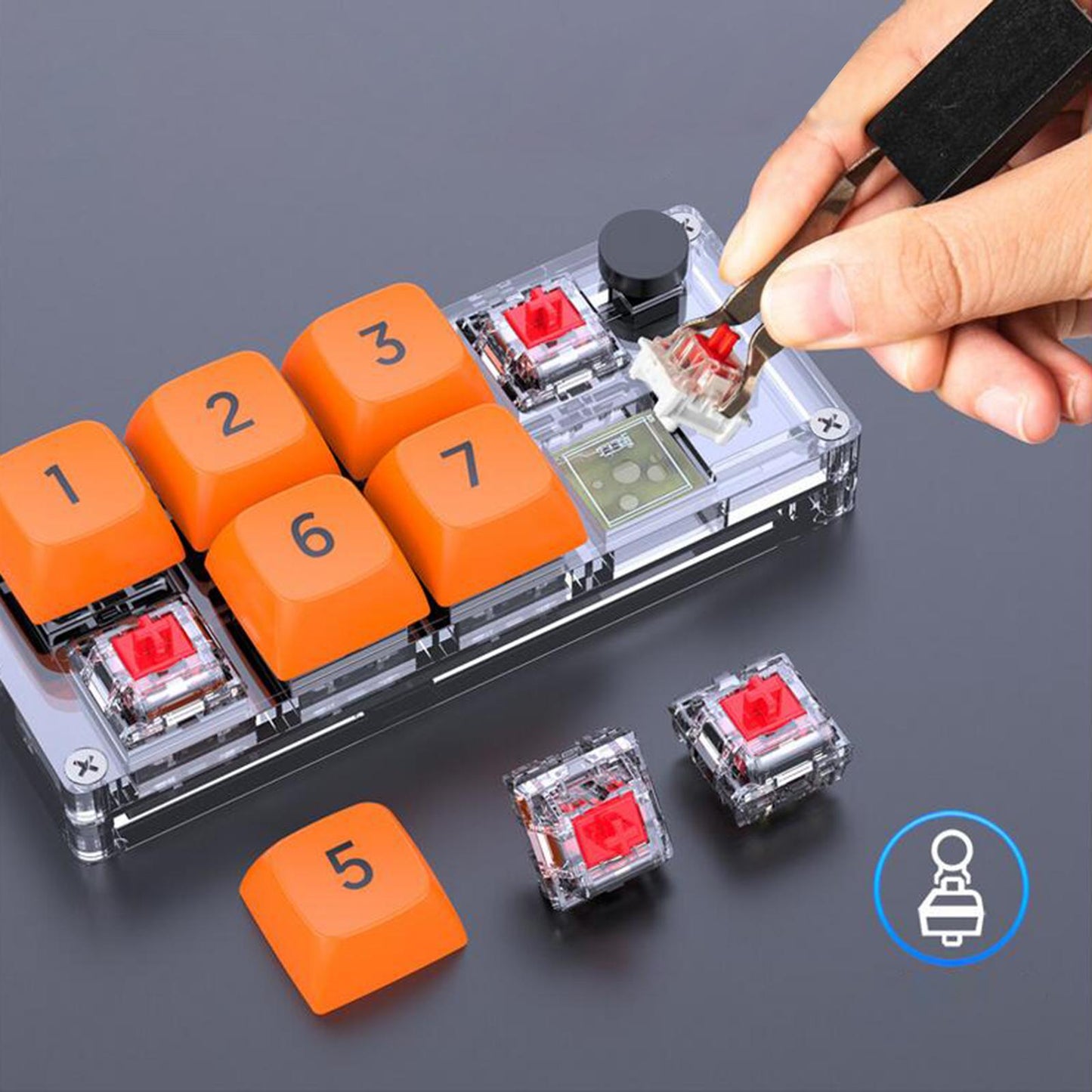 Game Keypad Ergonomic Design with 1 M USB Cable Programming Macro Pad Keypad