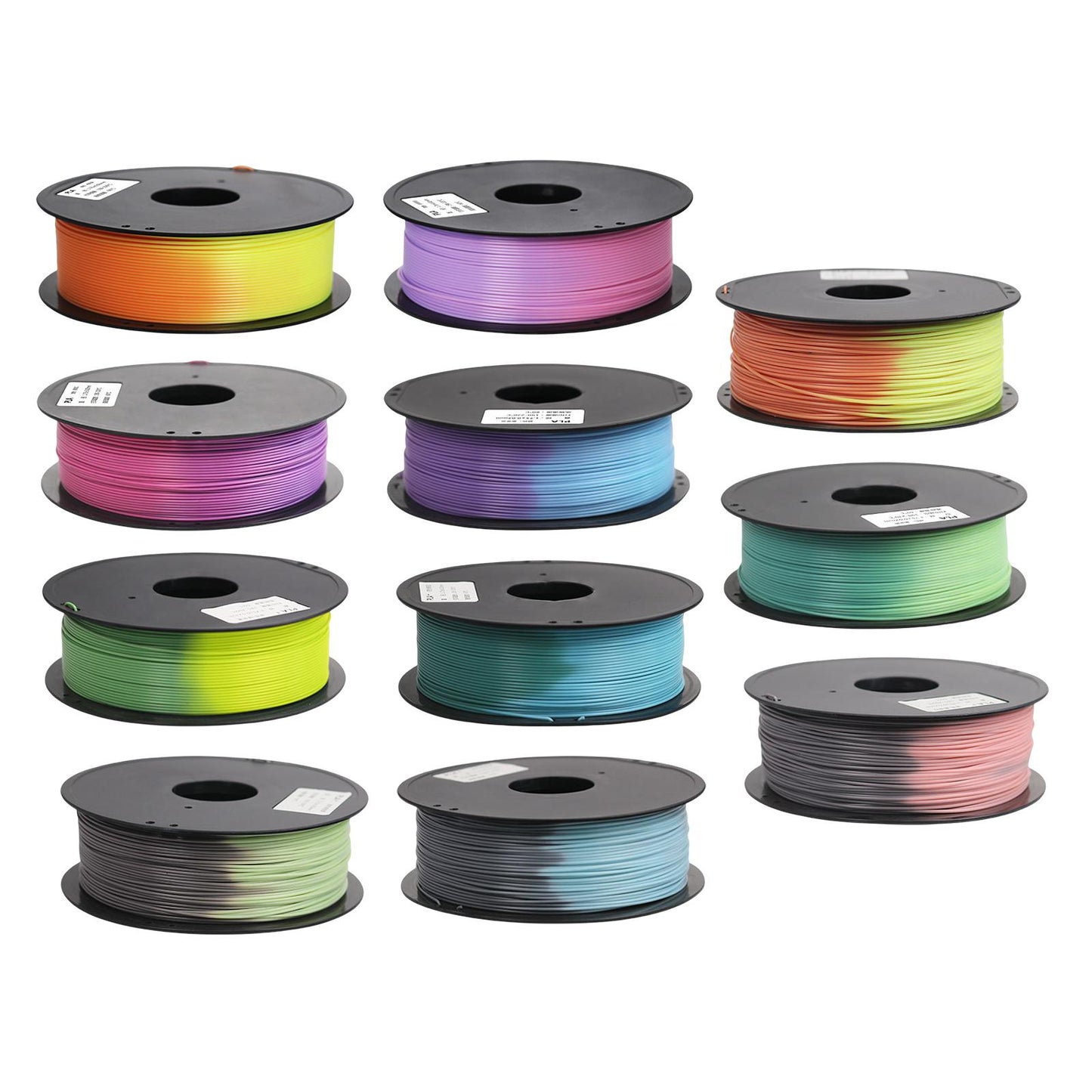 Pla 3D Printer Filament Environmentally Friendly dimensional Accuracy 1.75mm Orange to Yellow