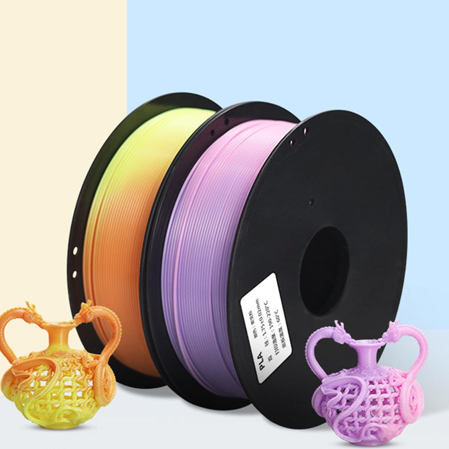 Pla 3D Printer Filament Environmentally Friendly dimensional Accuracy 1.75mm Purple to Blue
