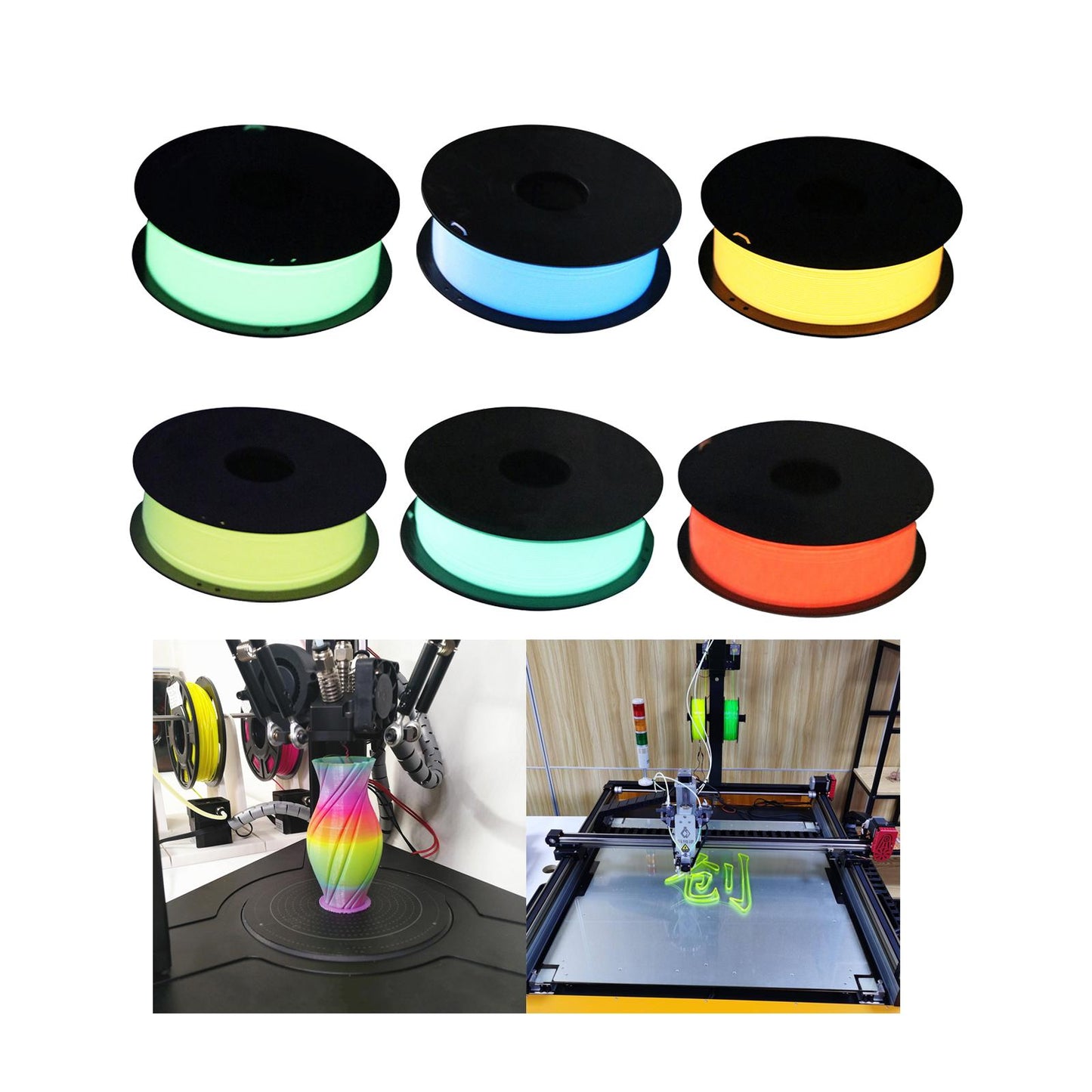 Pla Filament 1.75mm dimensional Accuracy +/- 0.03 mm Pla 3D Printer Filament Yellow Green