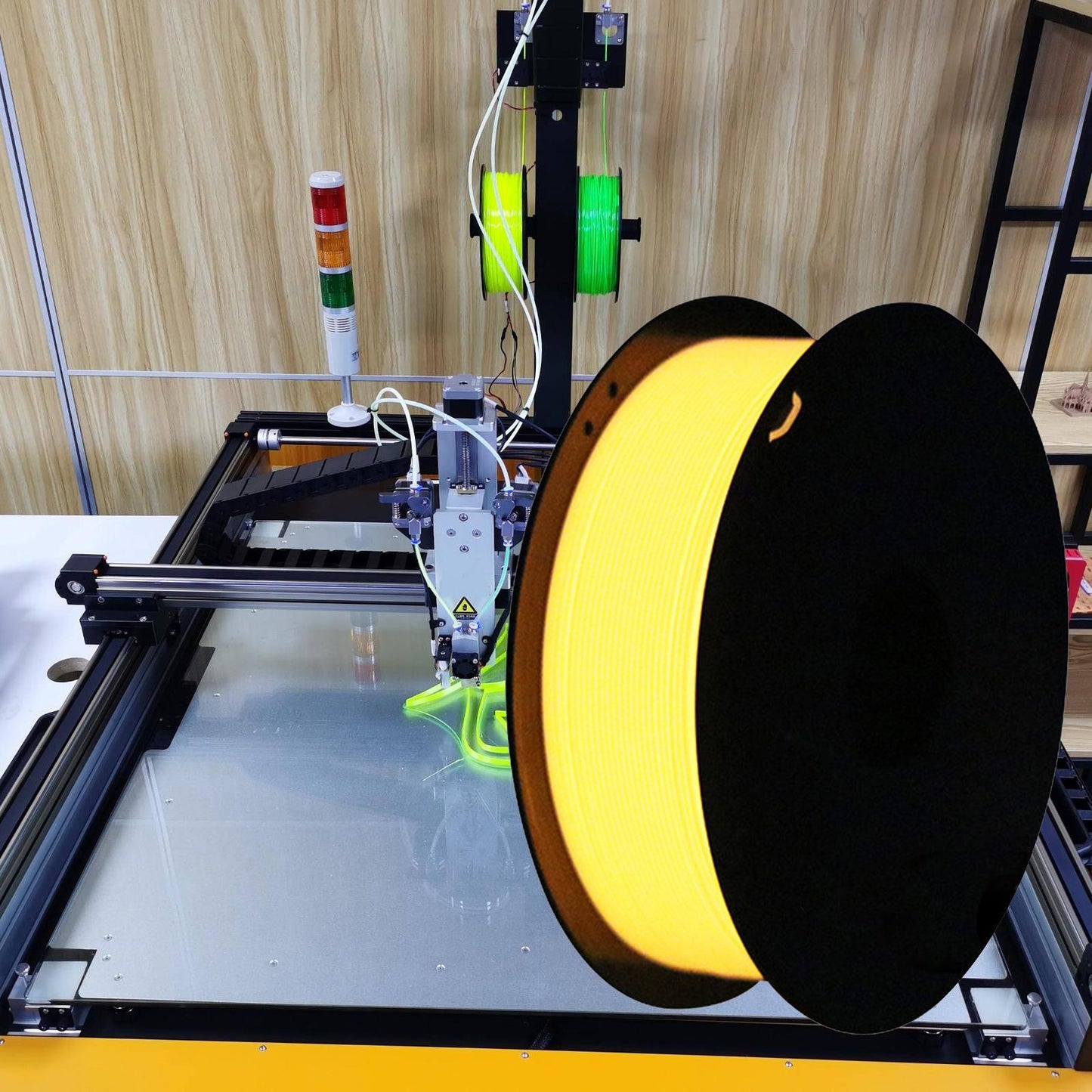 Pla Filament 1.75mm dimensional Accuracy +/- 0.03 mm Pla 3D Printer Filament Orange Yellow