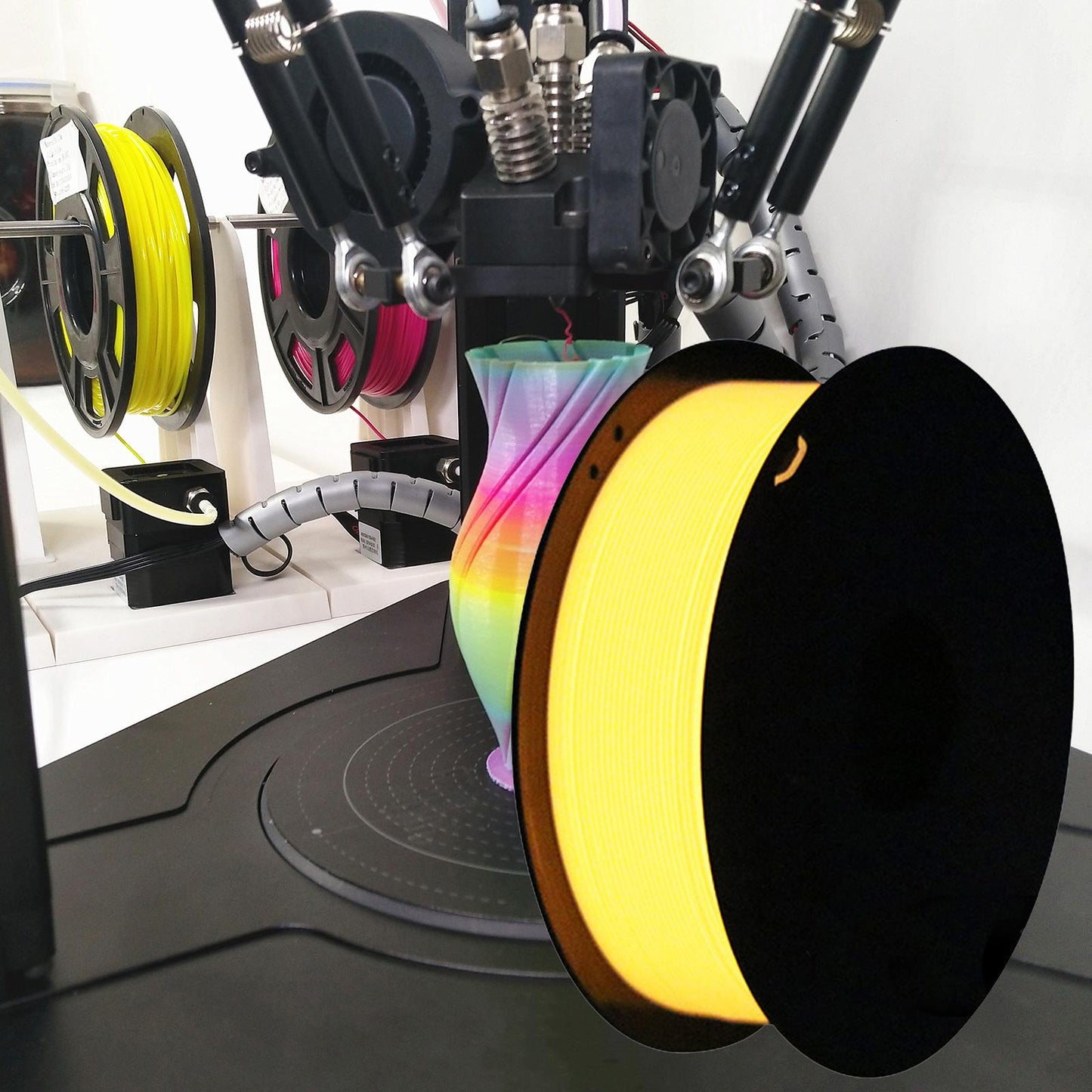 Pla Filament 1.75mm dimensional Accuracy +/- 0.03 mm Pla 3D Printer Filament Orange Yellow