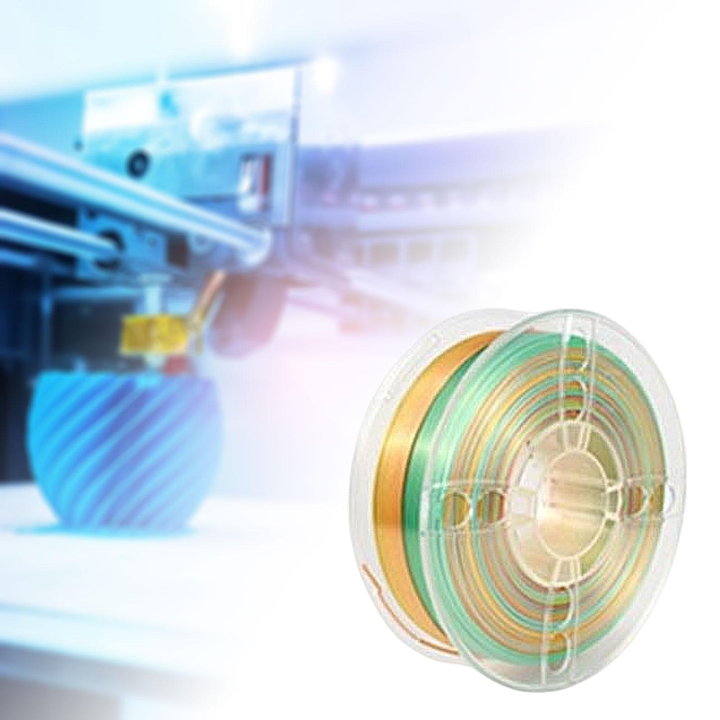 Pla 3D Printer Filament Bundle 1.75mm Accessory Strong Toughness Silky Shiny Yellow Green