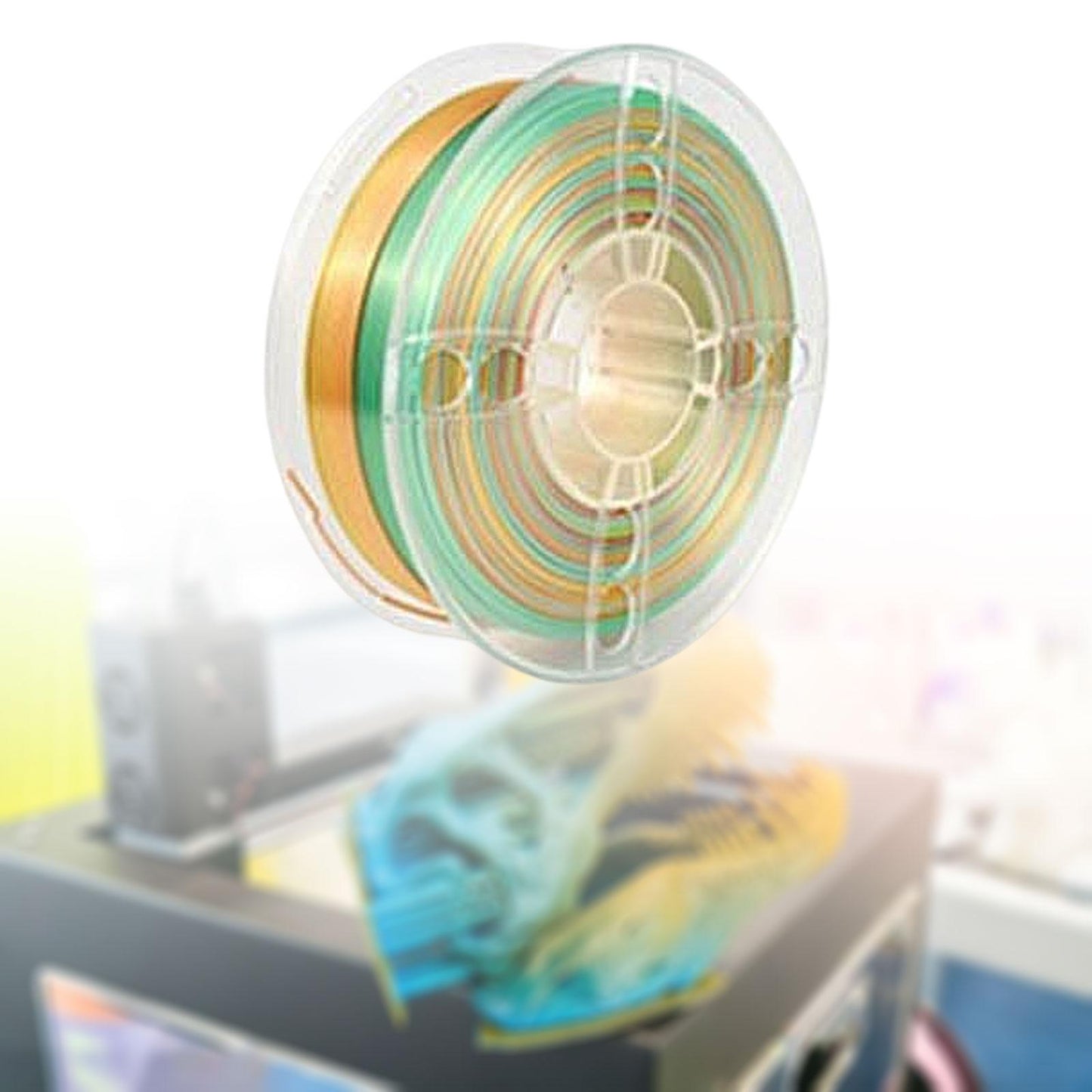 Pla 3D Printer Filament Bundle 1.75mm Accessory Strong Toughness Silky Shiny Yellow Green