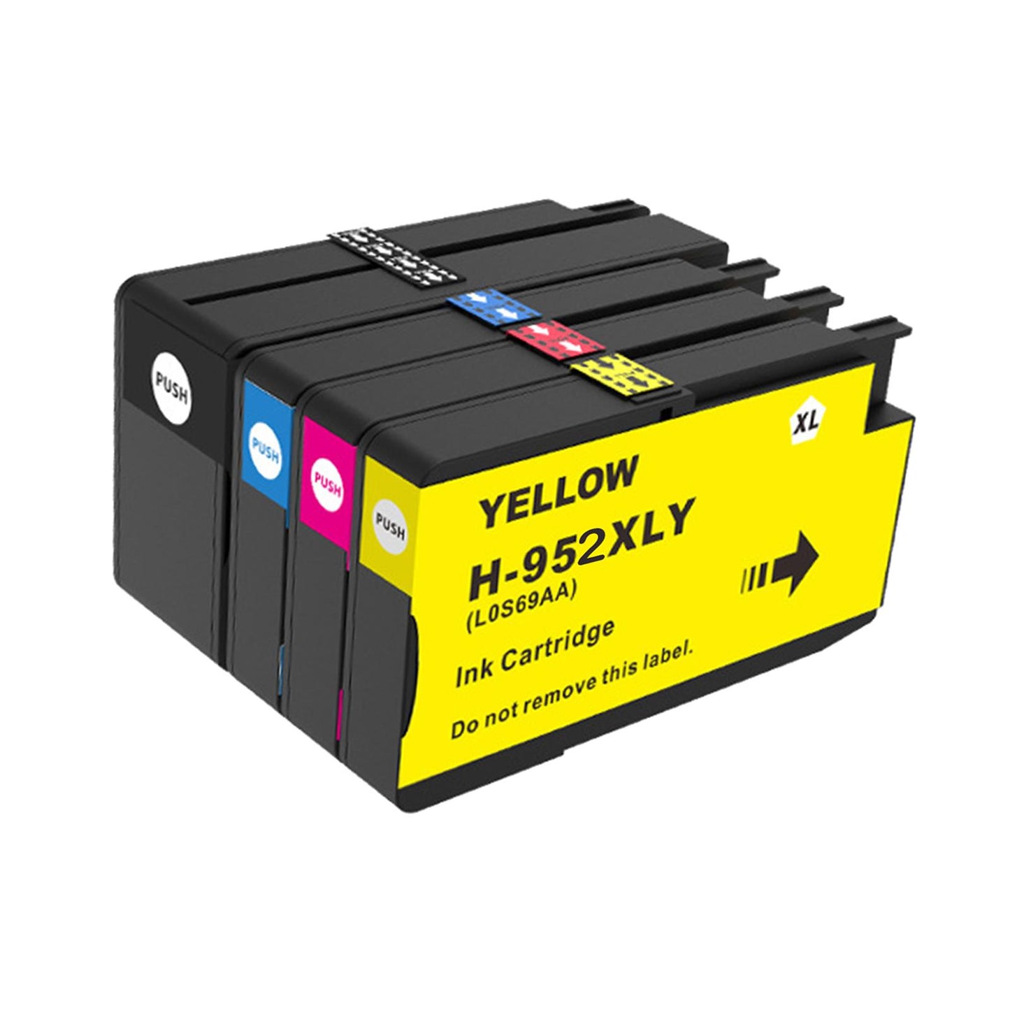 4Pcs Ink Cartridge Black/Tricolor Ink Professional Eligible for Instant Inks