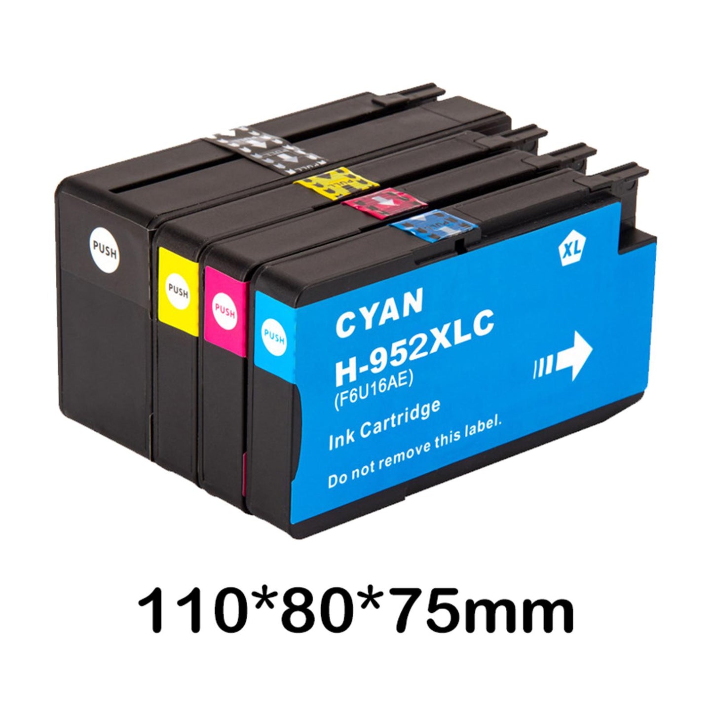 4Pcs Ink Cartridge Black/Tricolor Ink Professional Eligible for Instant Inks