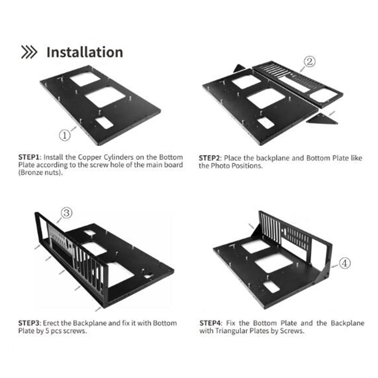 Computer Chassis Frame Spare Easy to Use Fitments Stable Open Air Case Frame
