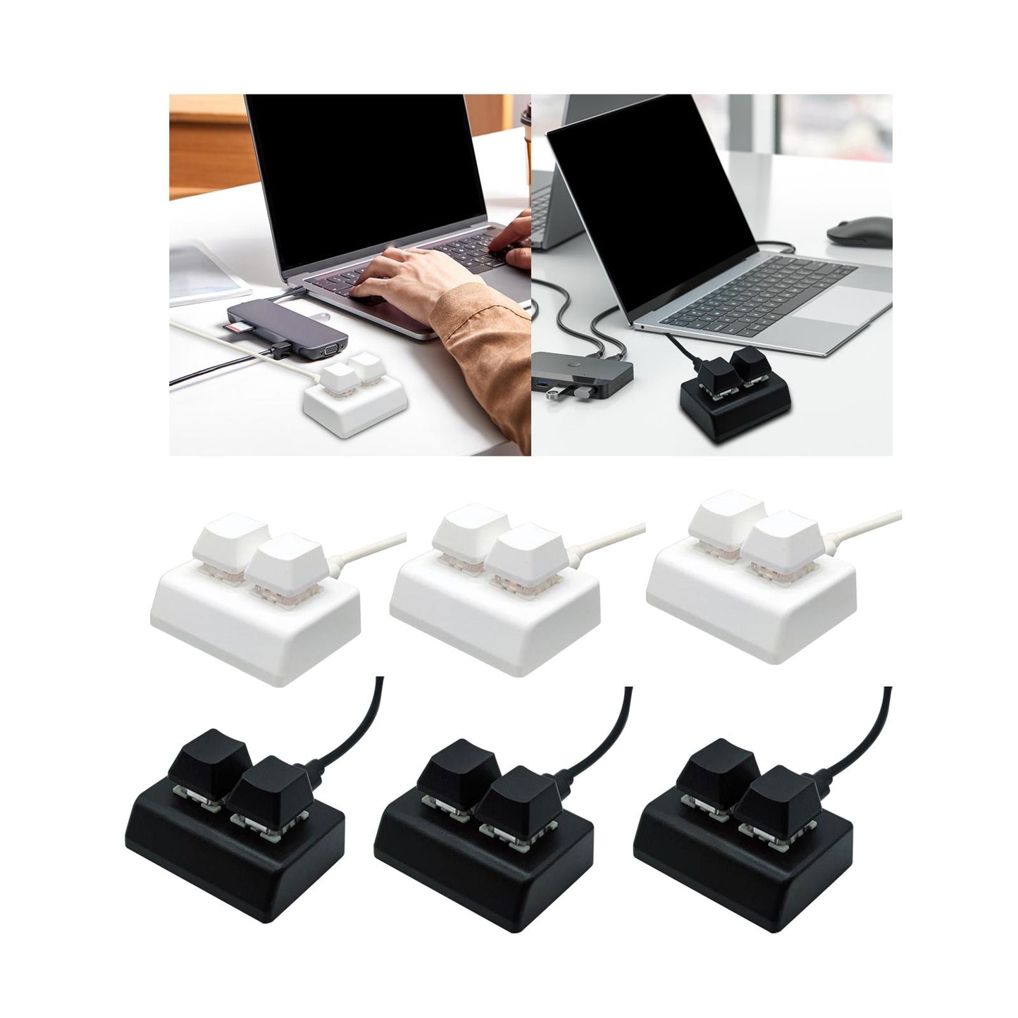 Mechanical Gaming Keyboard Backlit 2 Key for Audio Programming Gaming Switch White