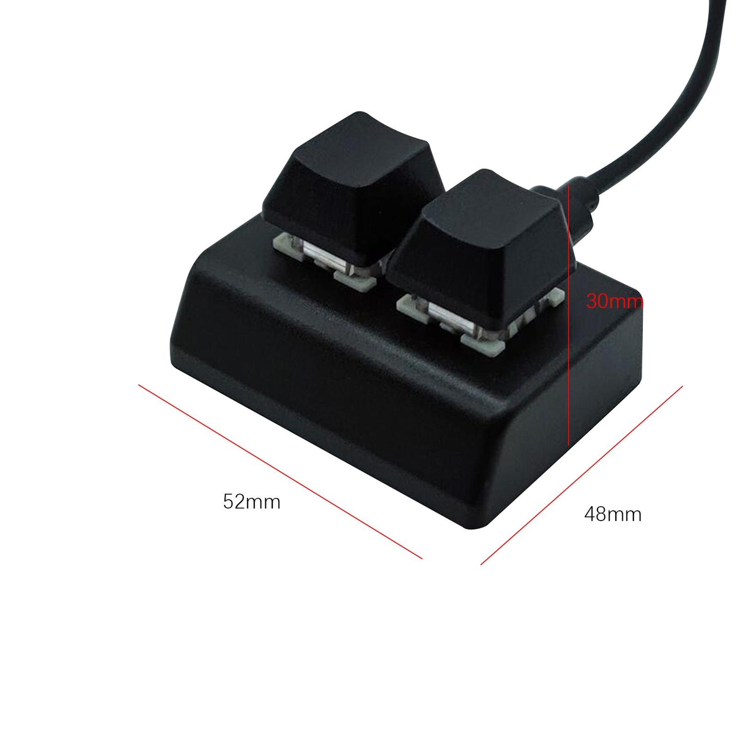 Mechanical Gaming Keyboard Backlit 2 Key for Audio Programming Gaming Switch Black