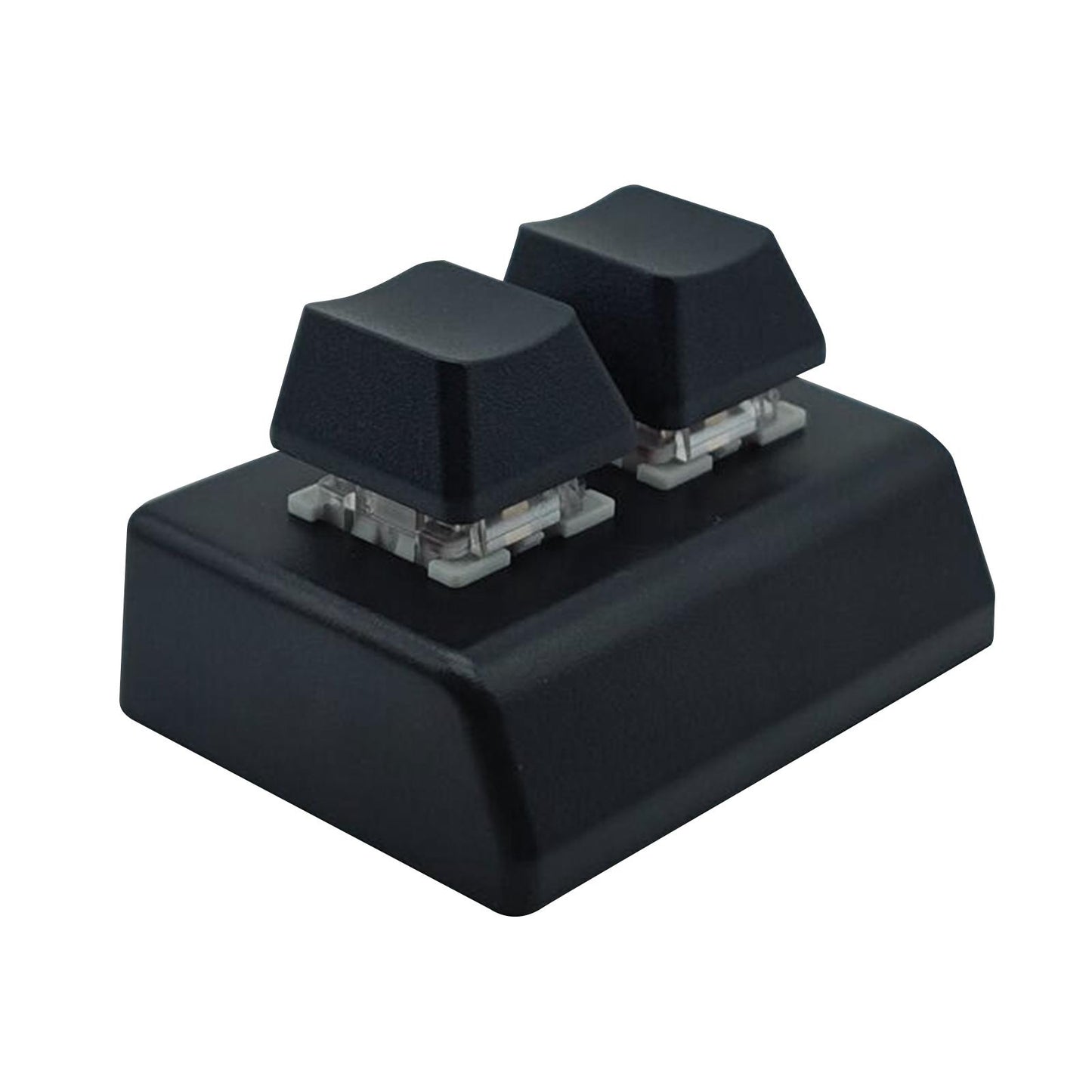 2 Key USB Wired Mechanical Gaming Keyboard for Gaming Volume Control Drawing Black