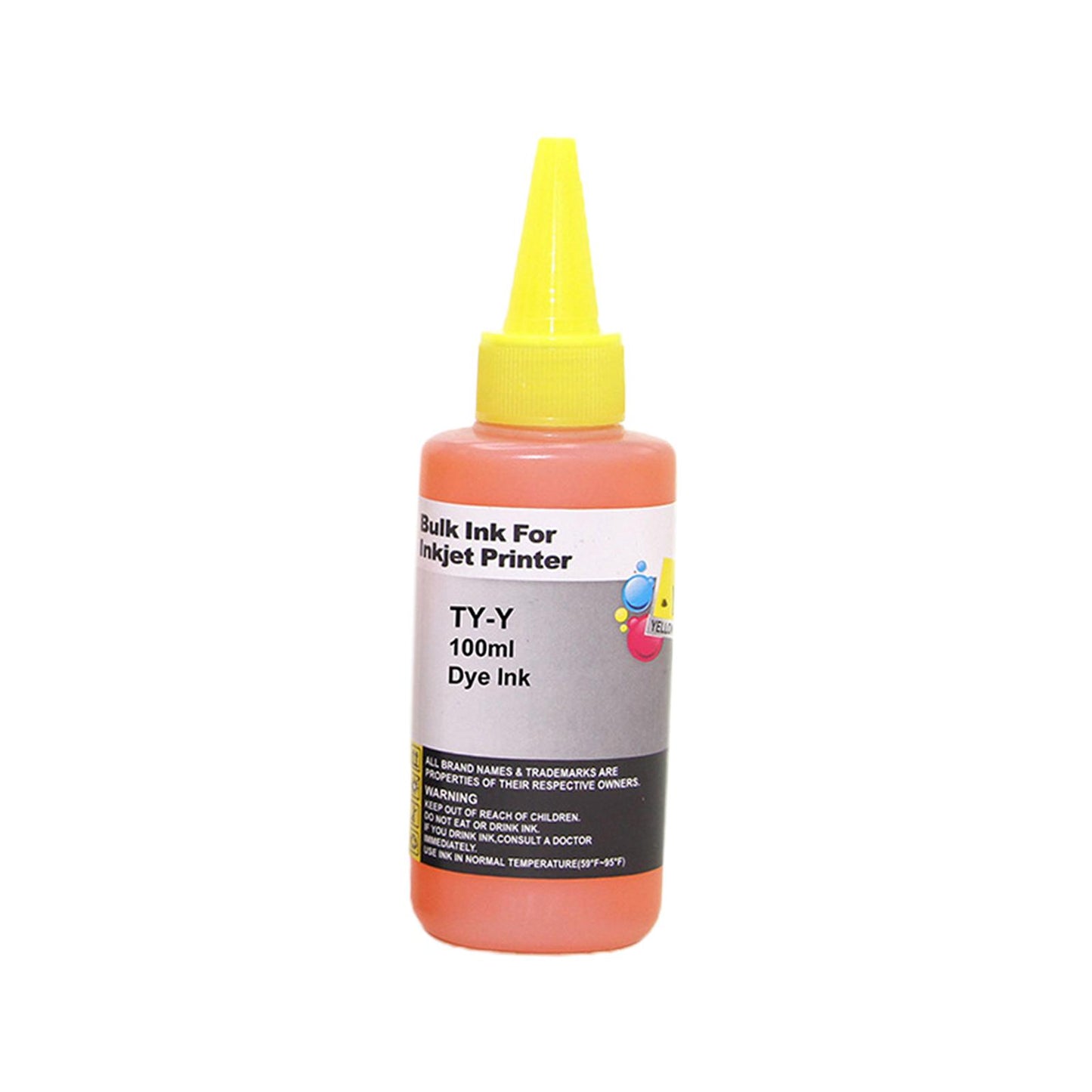Professional Printer Ink 100ml for High Quality Photo Output Window Displays yellow