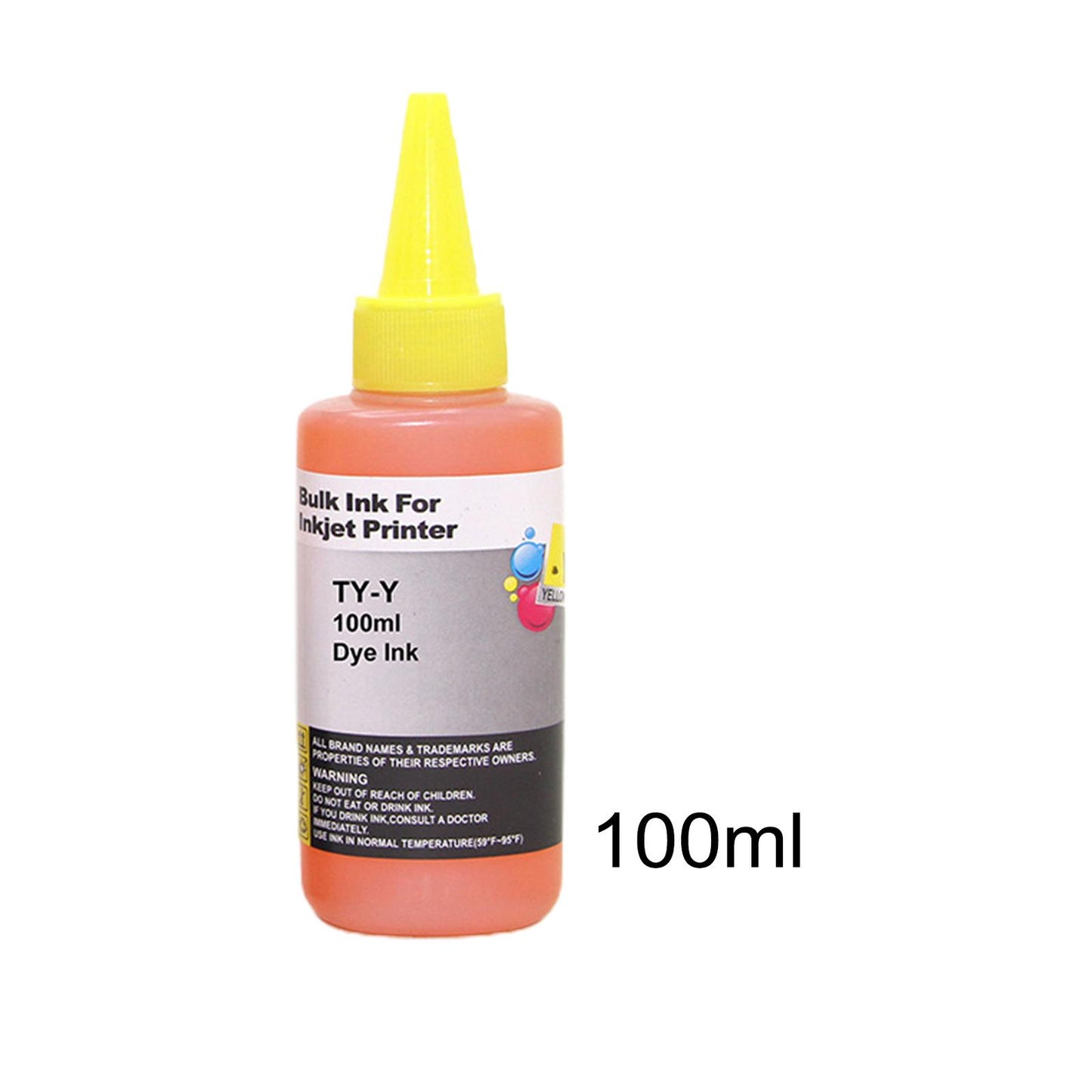 Professional Printer Ink 100ml for High Quality Photo Output Window Displays yellow
