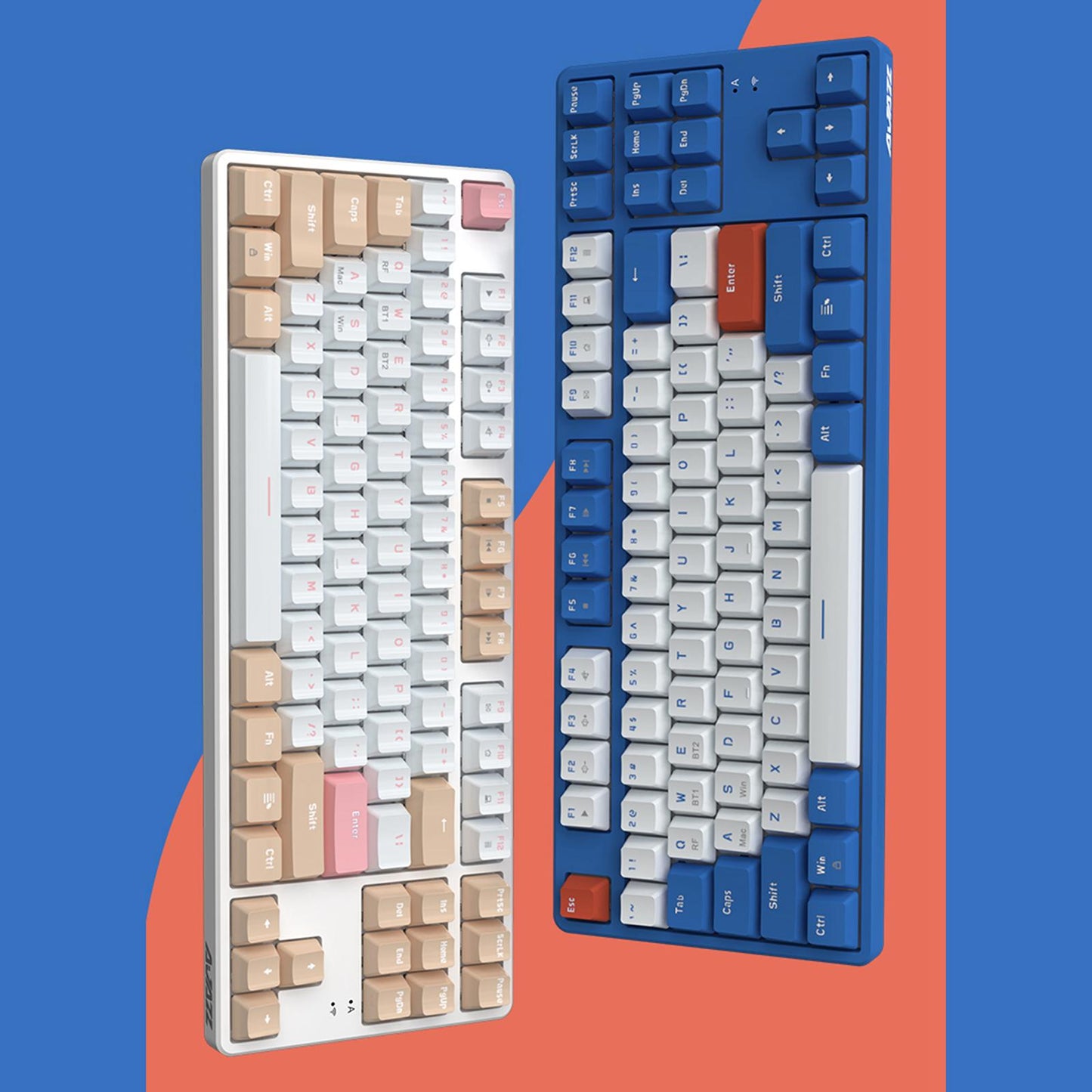 AK871 Mechanical Keyboard with A TKL Layout 87 Keys Wireless Office Keyboard Style B