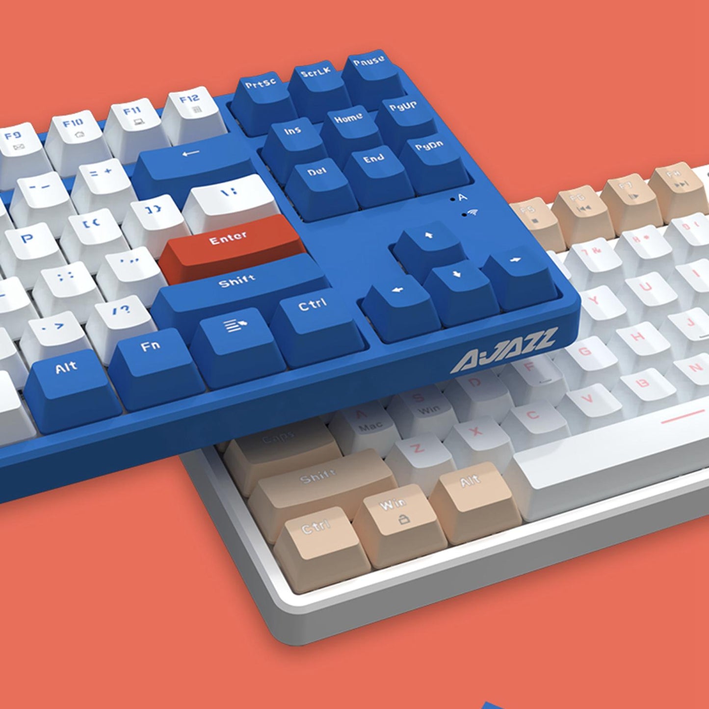 AK871 Mechanical Keyboard DIY USB Bluetooth Accessory for Gaming Home Office Style A