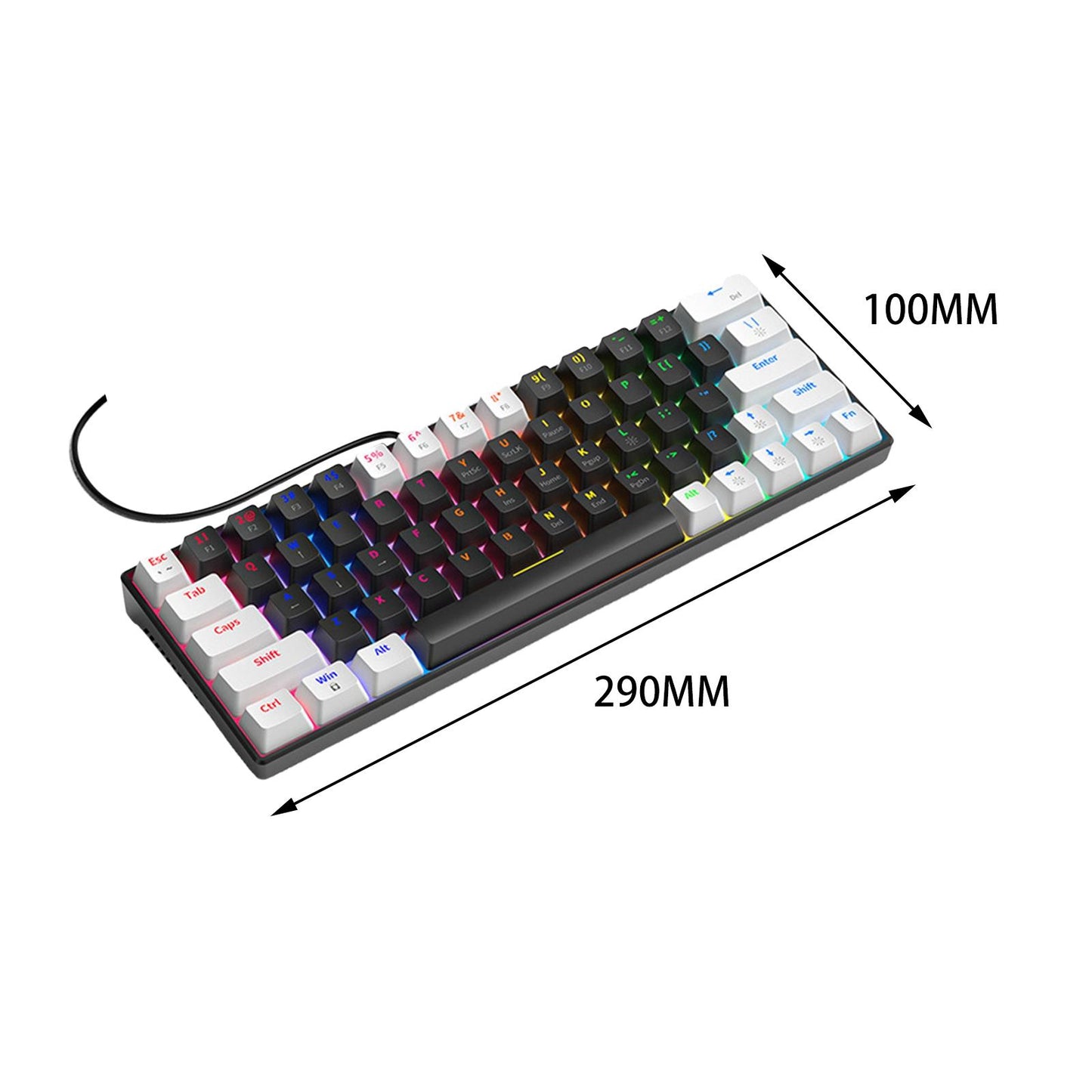 Wired Mechanical Keyboard Free Drive Hot Swap Keyboard USB Computer Keyboard Style B