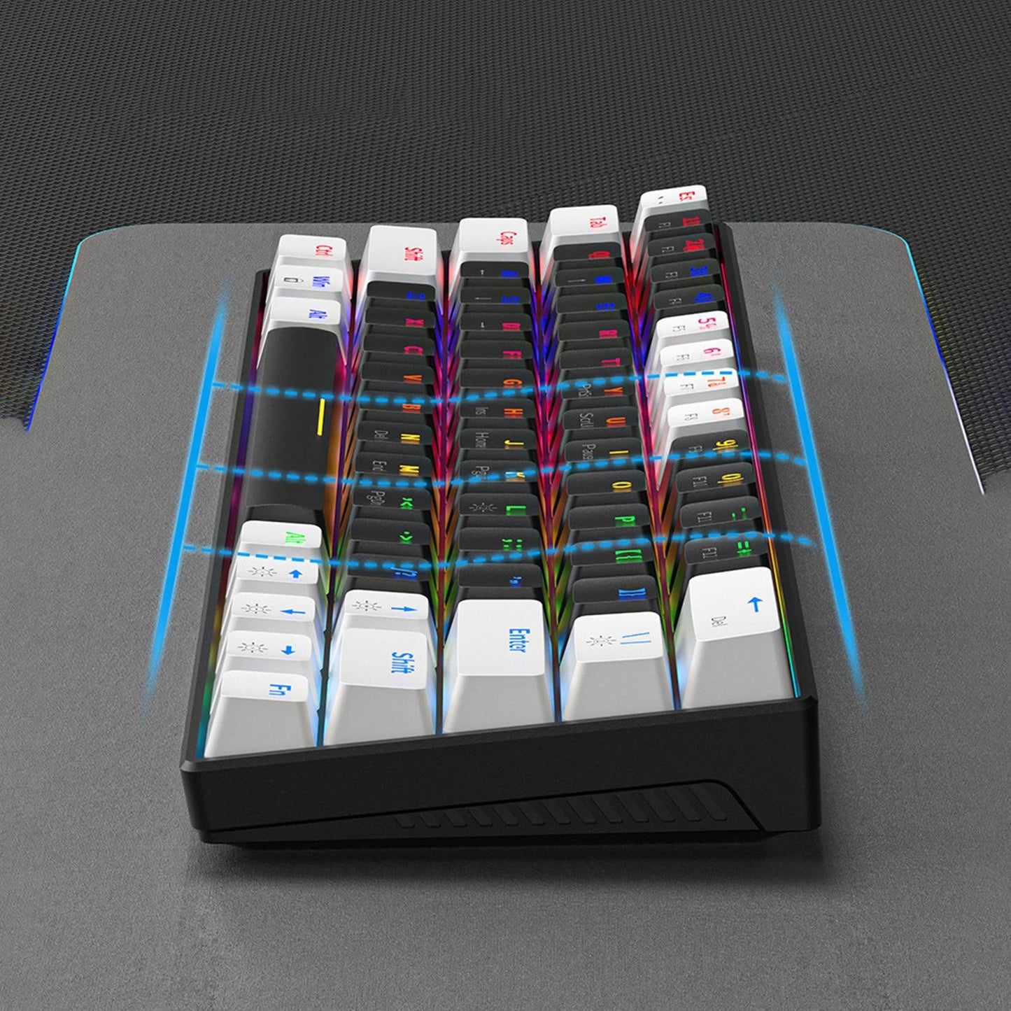 Wired Mechanical Keyboard Free Drive Hot Swap Keyboard USB Computer Keyboard Style B