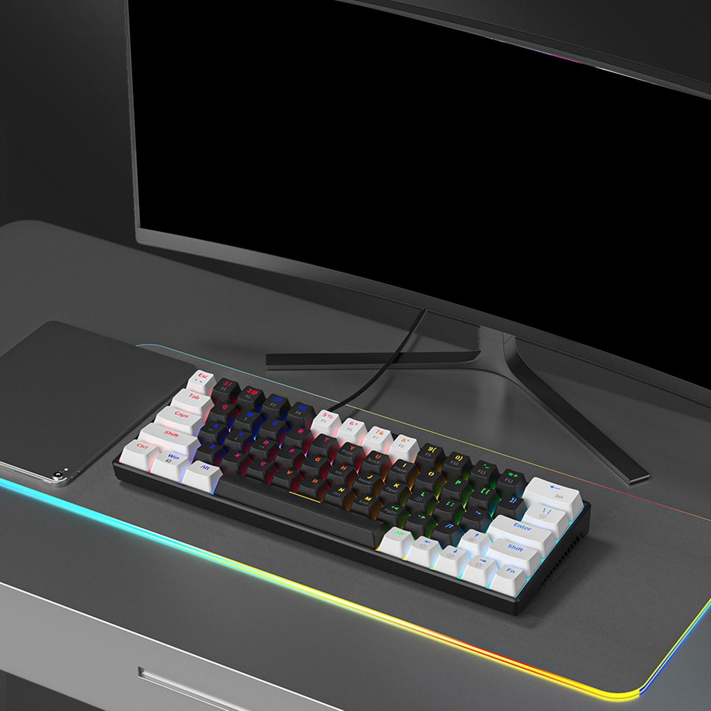 Wired Mechanical Keyboard Free Drive Hot Swap Keyboard USB Computer Keyboard Style B