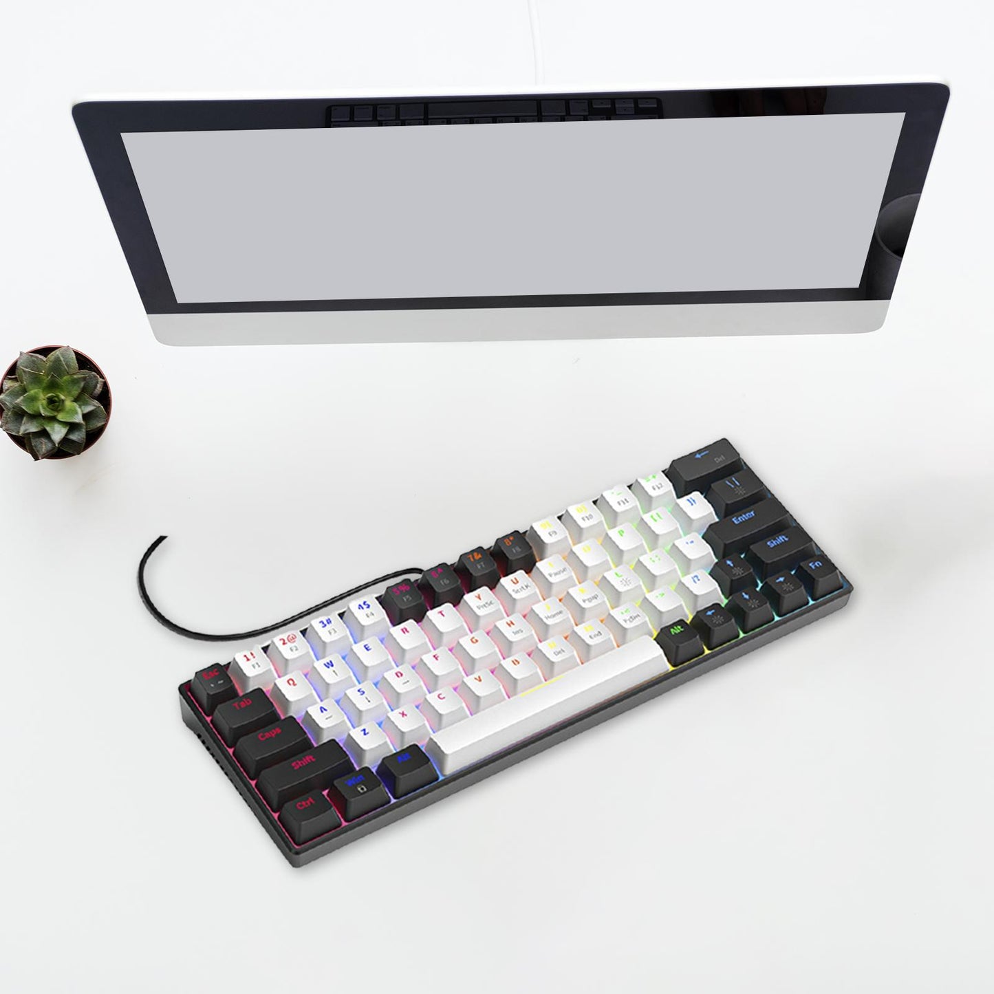 Wired Mechanical Keyboard Free Drive Hot Swap Keyboard USB Computer Keyboard Style C