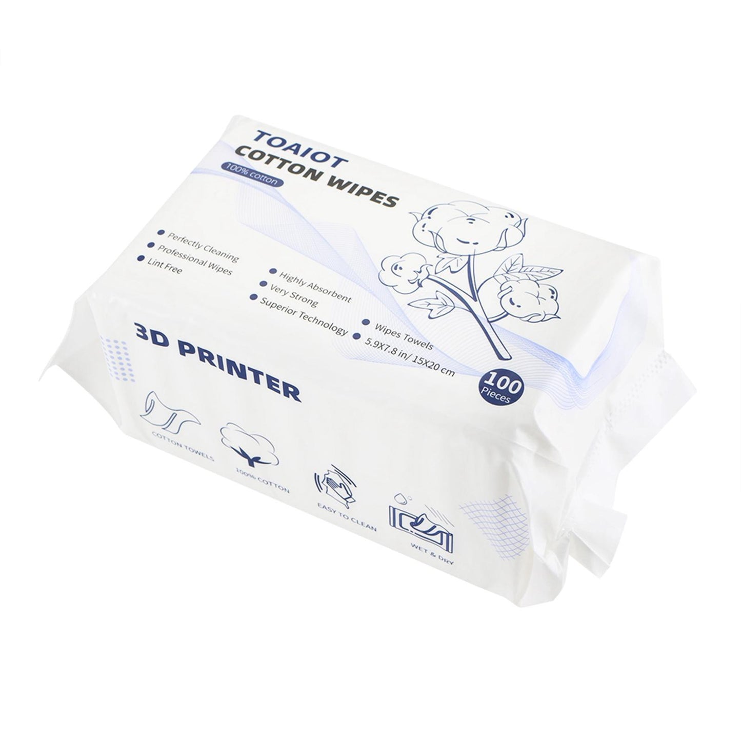 3D Printer Cleaning Wipes Highly Absorbent for Glass Metal Delicate Surfaces