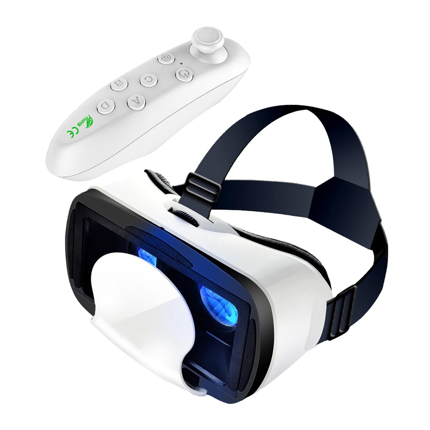 VR Headset Adjustable Blue Light protected Universal for Mobile Games with Controller
