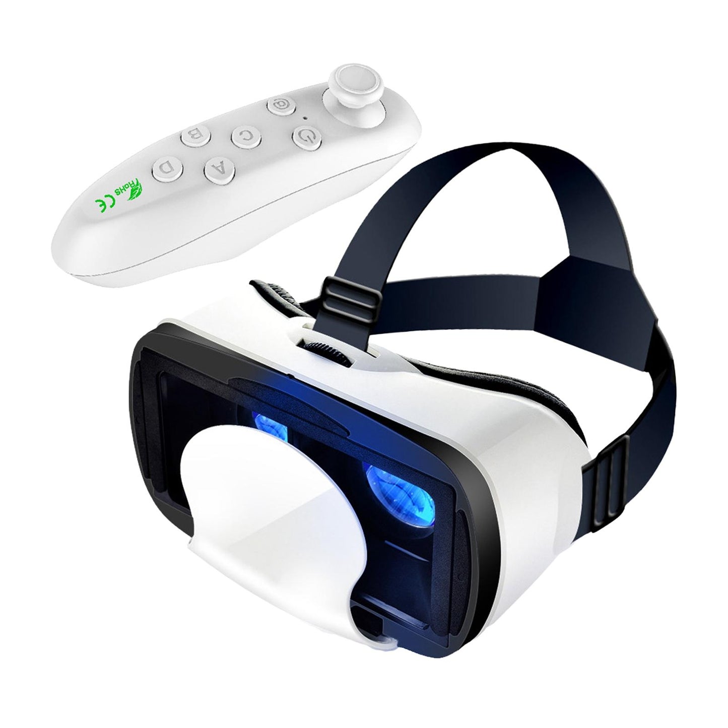 VR Headset Adjustable Blue Light protected Universal for Mobile Games with Controller