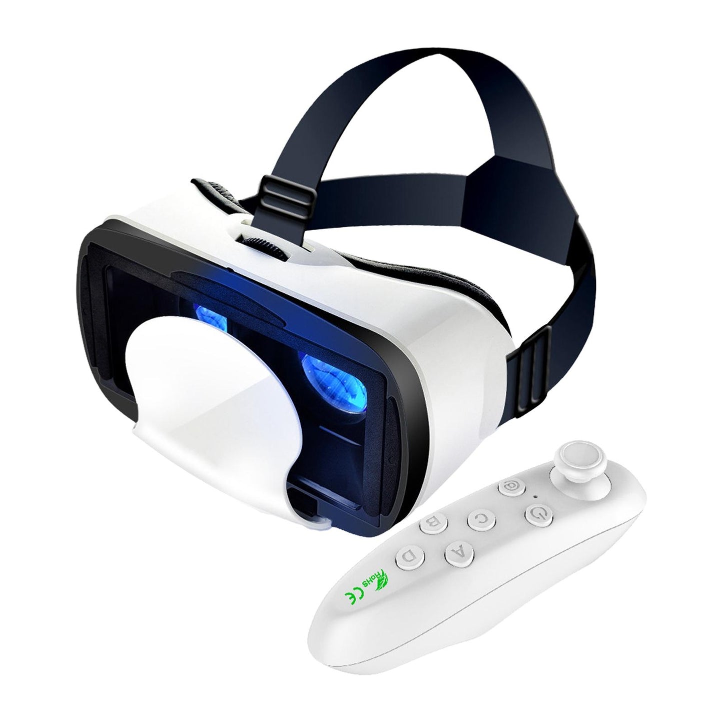 VR Headset Adjustable Blue Light protected Universal for Mobile Games with Controller