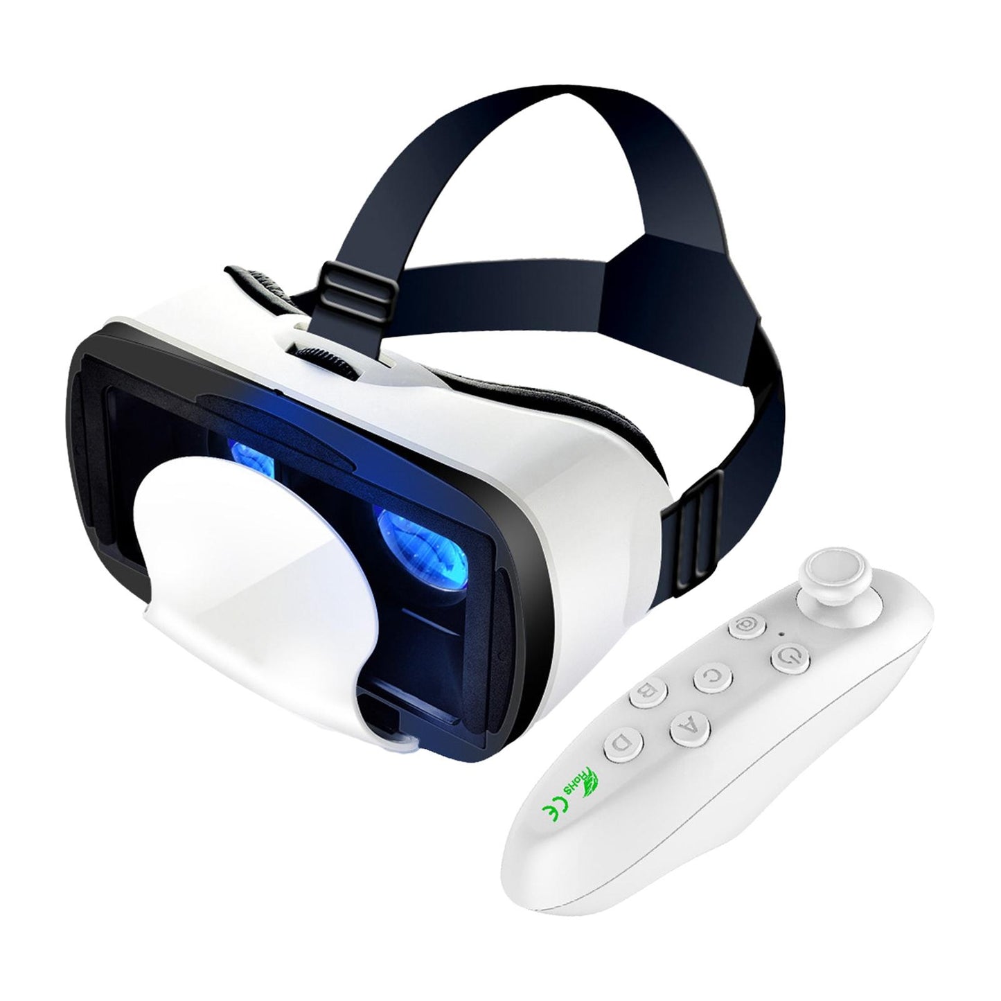 VR Headset Adjustable Blue Light protected Universal for Mobile Games with Controller