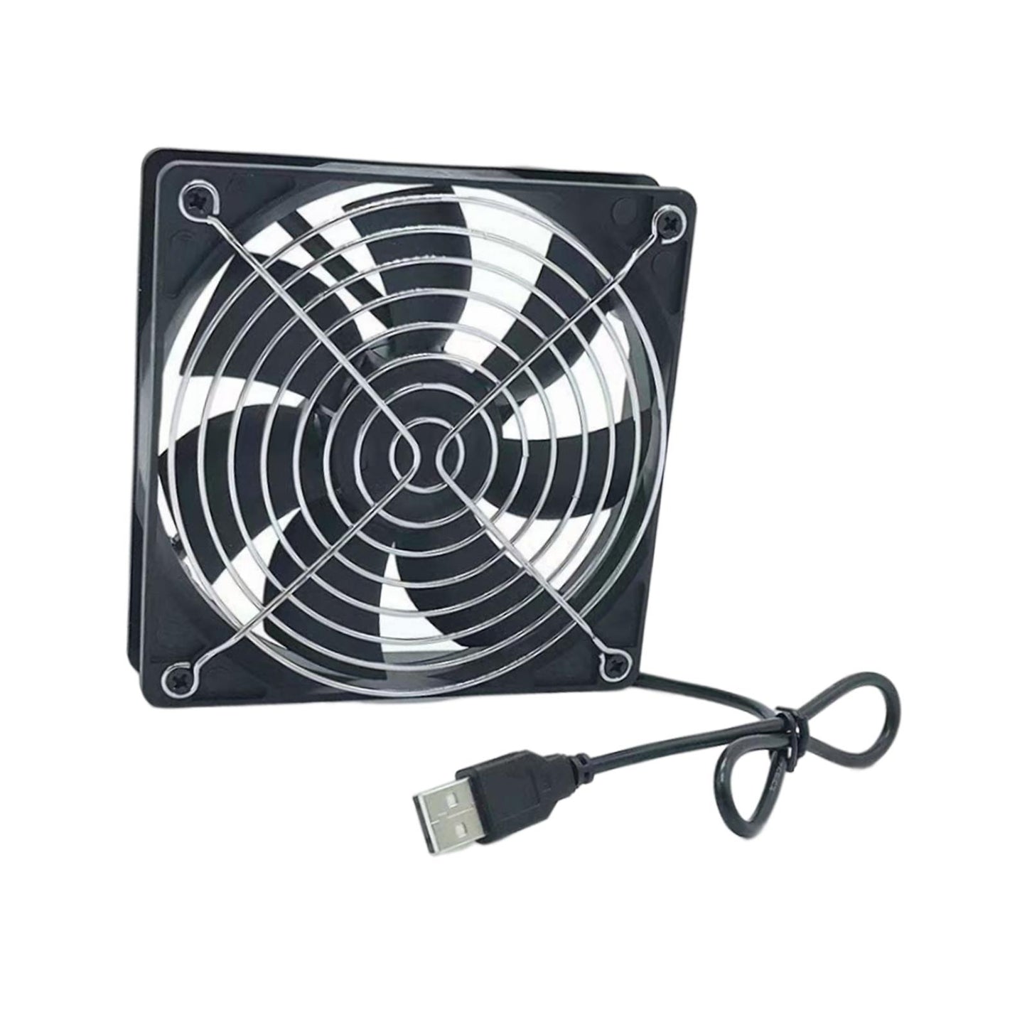 Radiator Cooling Fan 5V USB Computer Cabinet Cooling for Desktop 12cmx12cmx25cm