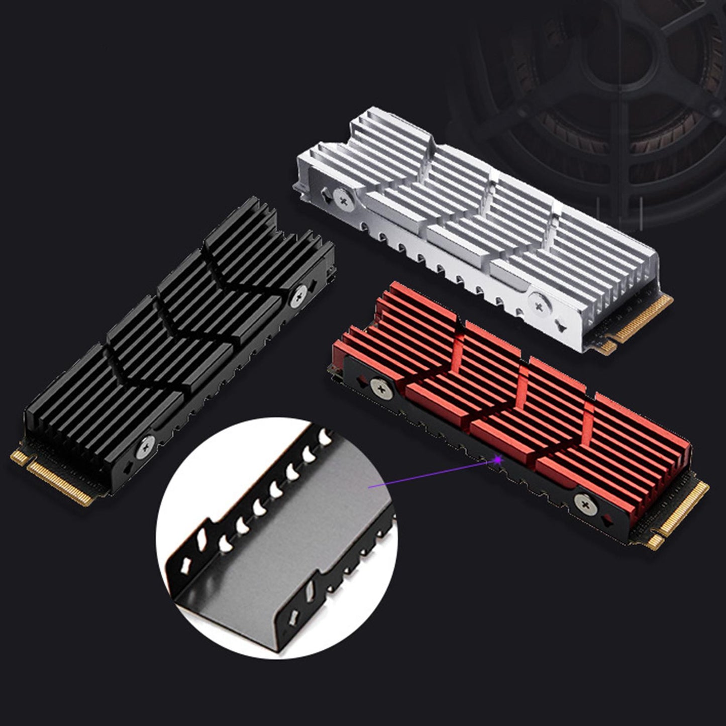 SSD Heat Sink Cover High Performance Spare Parts Premium Hard Disk Heat Sink Silver