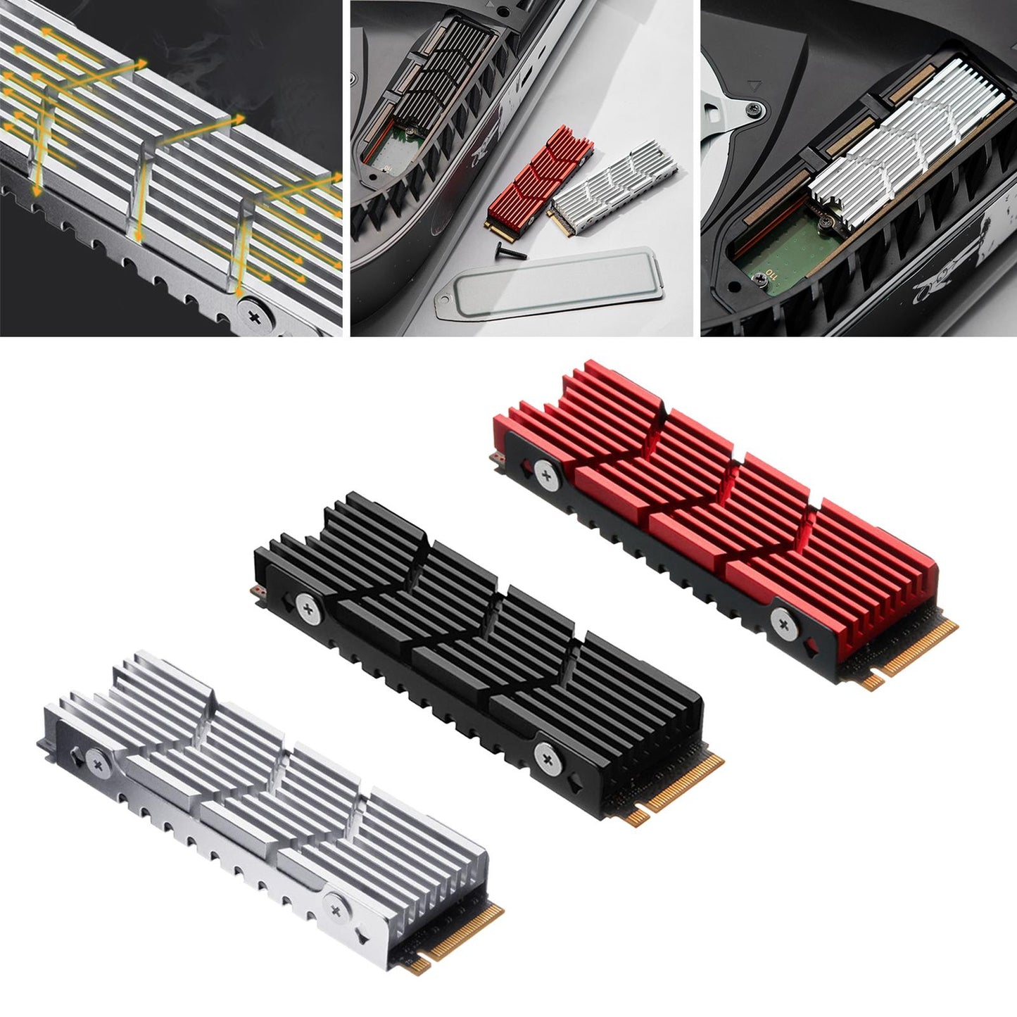 SSD Heat Sink Cover High Performance Spare Parts Premium Hard Disk Heat Sink Silver