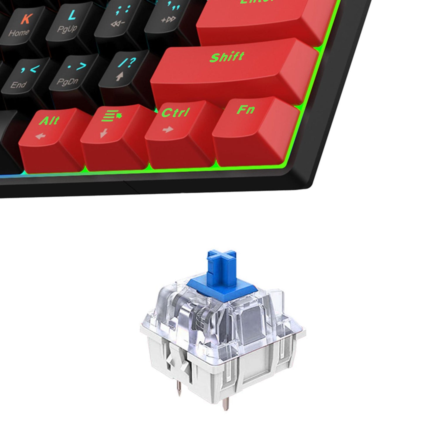 Gaming Keyboard Small 60% Mechanical Gaming Keyboard for PC Desktop Computer