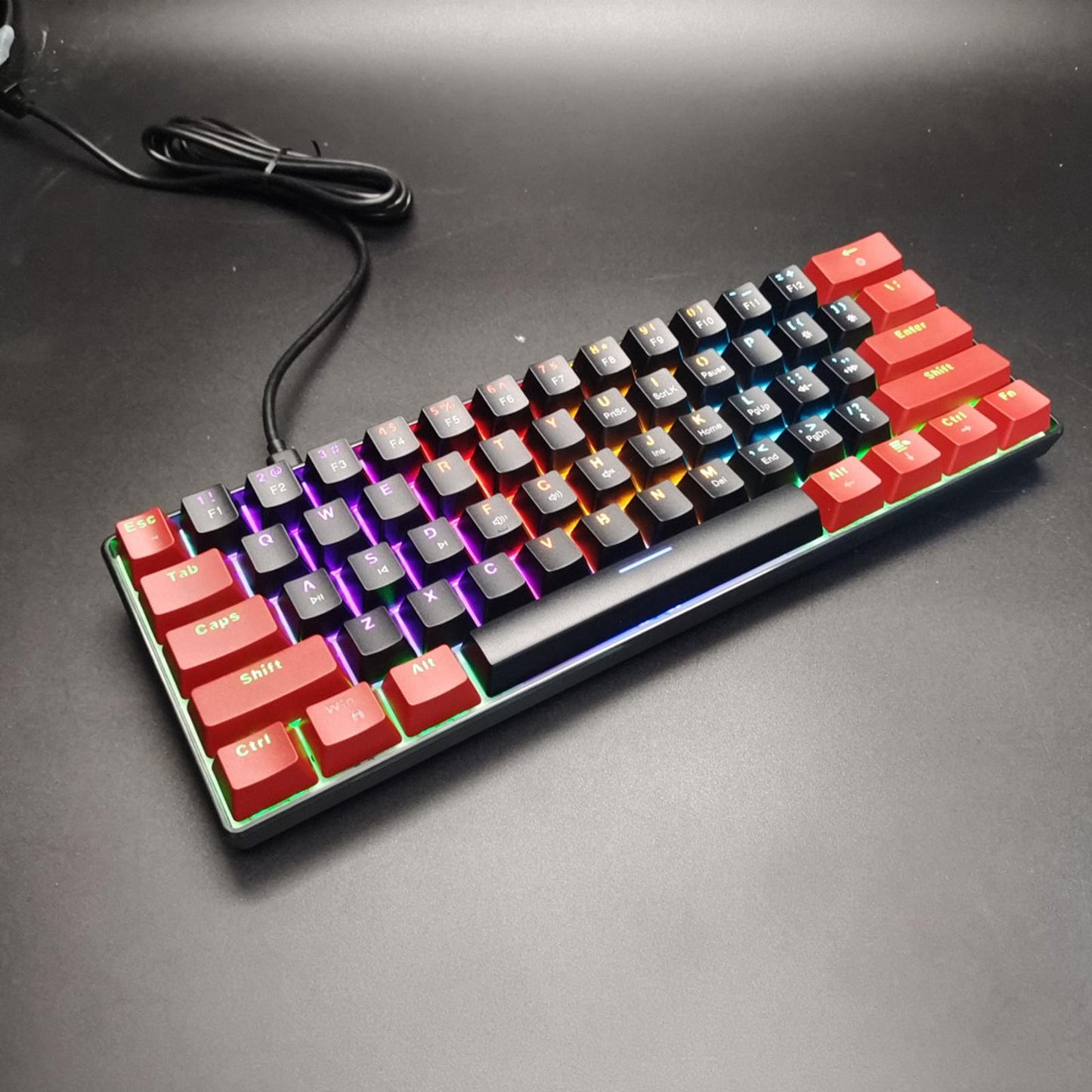 Gaming Keyboard Small 60% Mechanical Gaming Keyboard for PC Desktop Computer