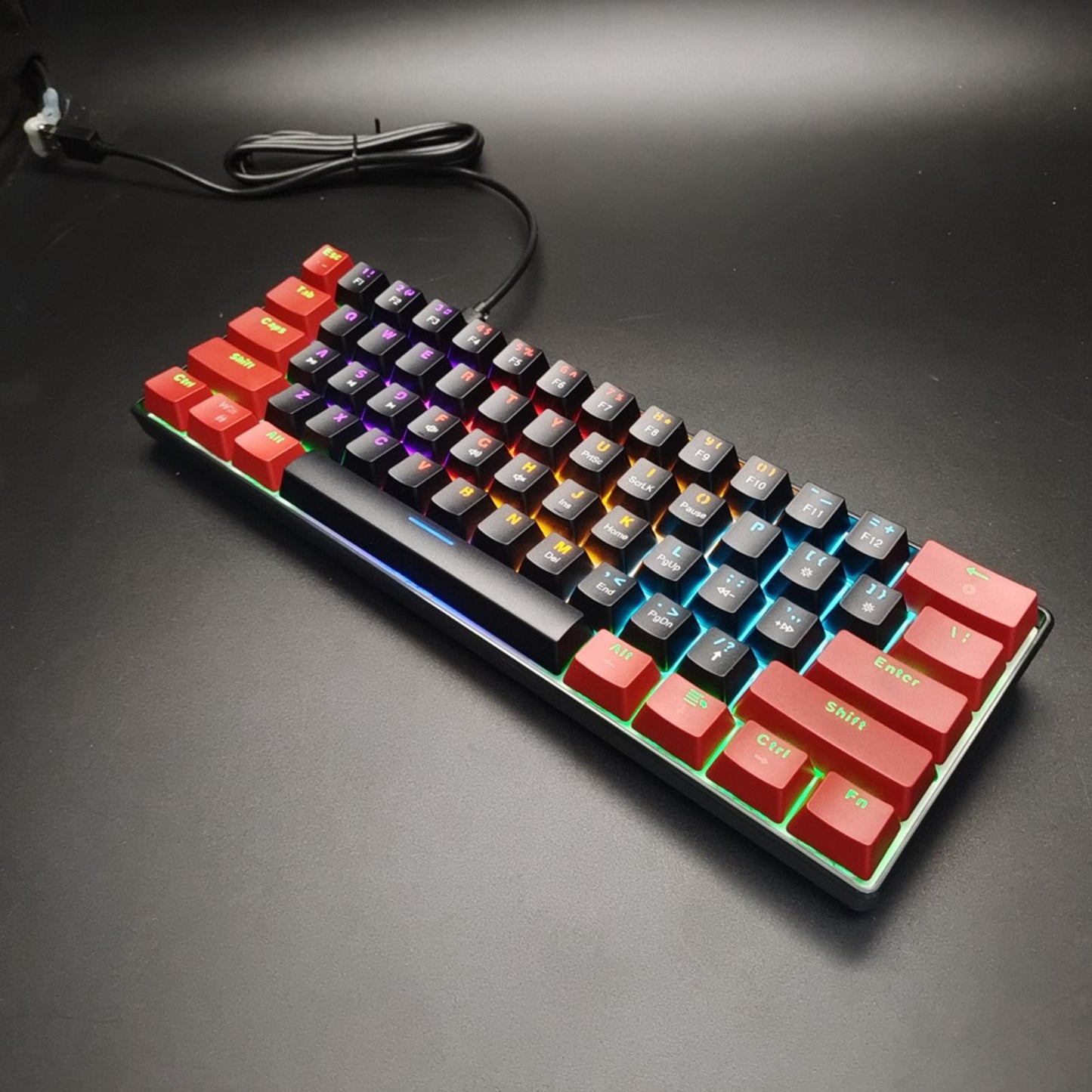 Gaming Keyboard Small 60% Mechanical Gaming Keyboard for PC Desktop Computer