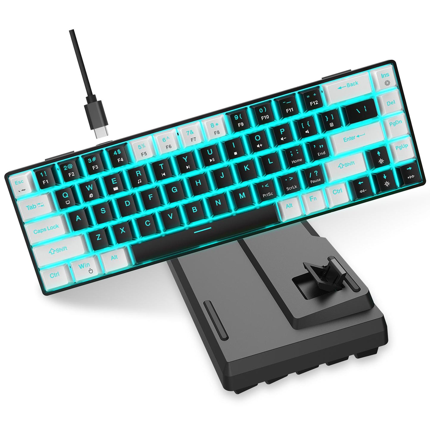 Mechanical Keyboard Hot Swappable 19 Lighting Modes Computer Keyboard for PC