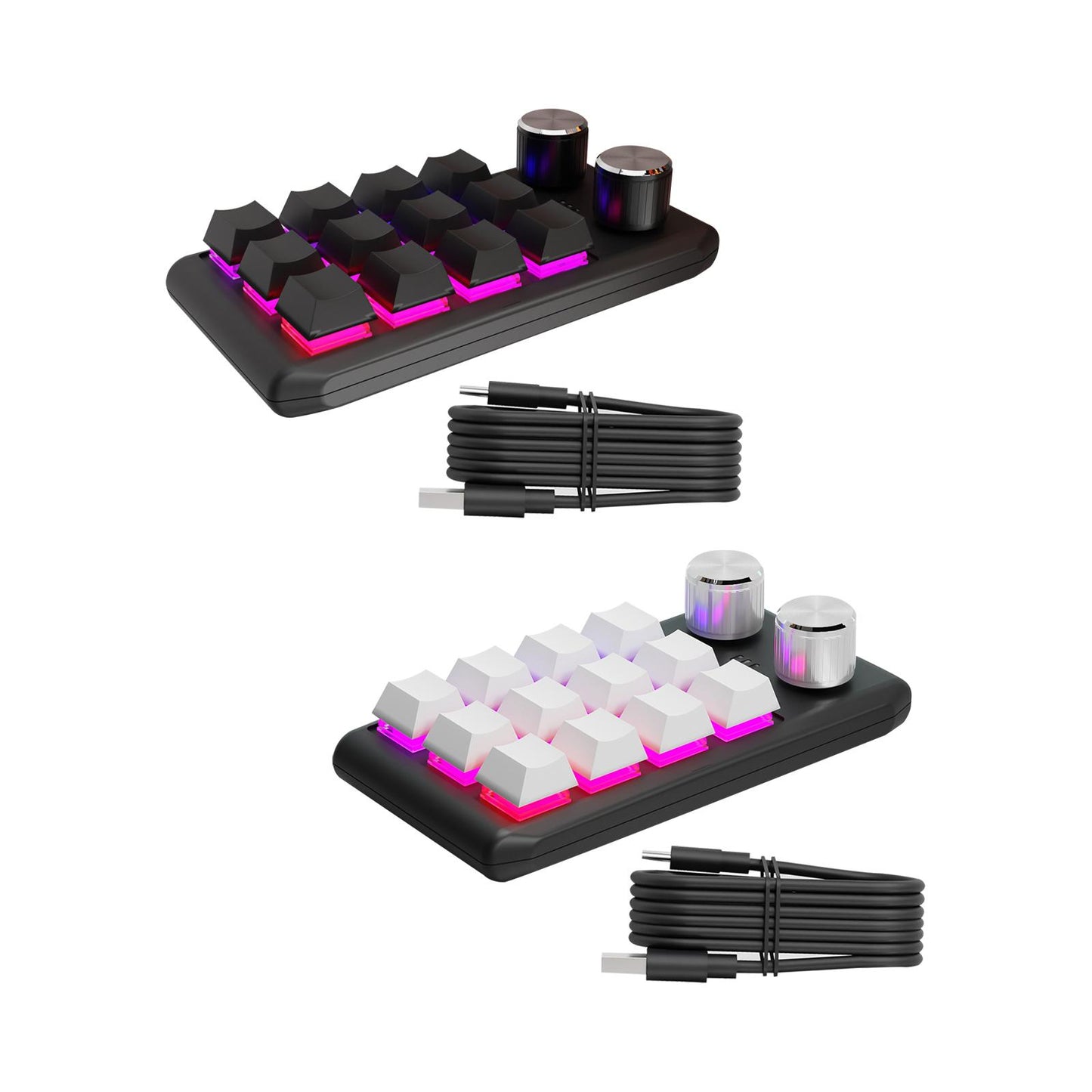 Mechanical Keyboard Non Slip RGB LED 12 Key for Laboratories Music Designers Black