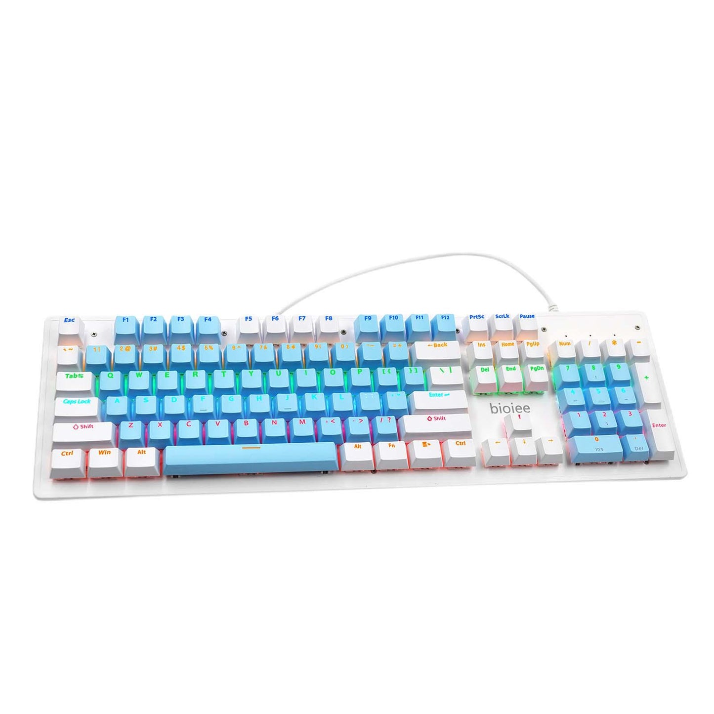 Gaming Mechanical Keyboard Color Mixed Backlit US Layout for PC Desktop Game