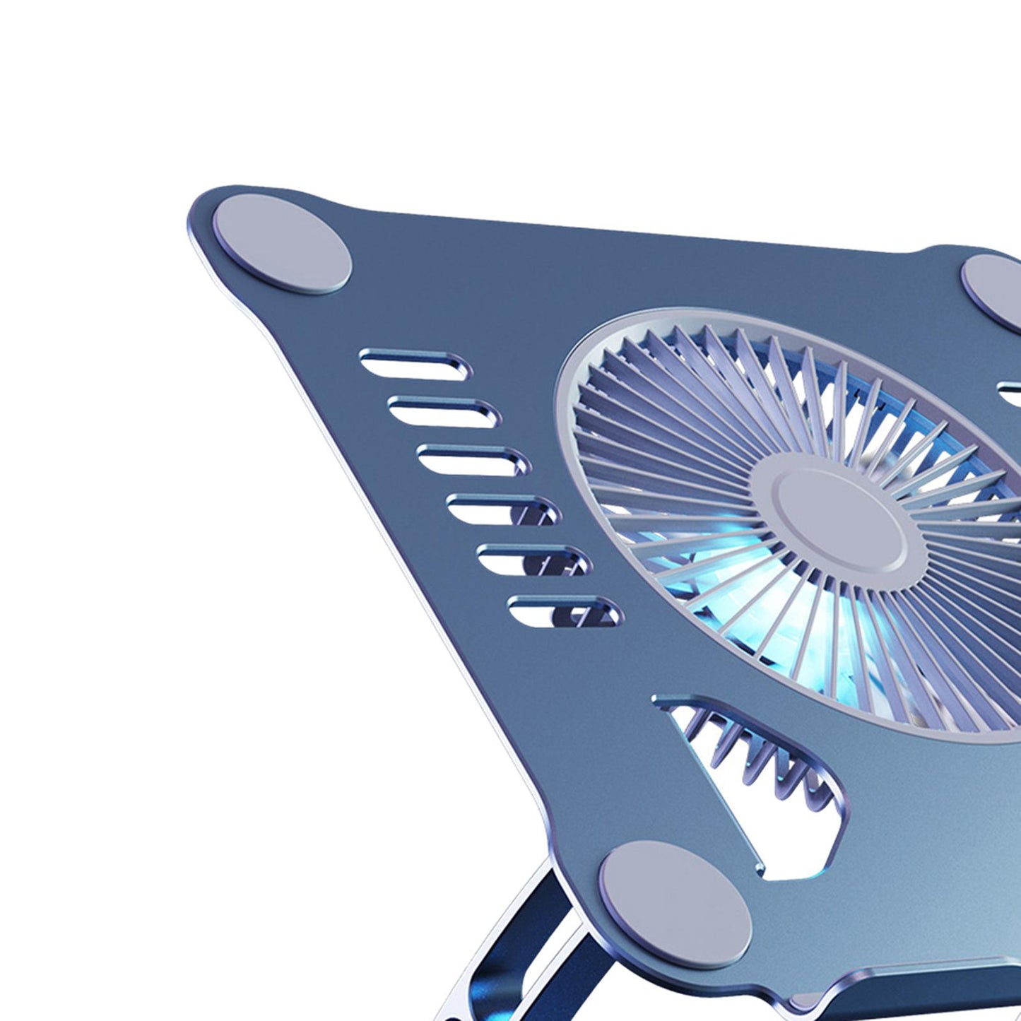 Laptop Holder with Cooling Fan Quiet Fan Adjustable for Notebook Desk Office Gray