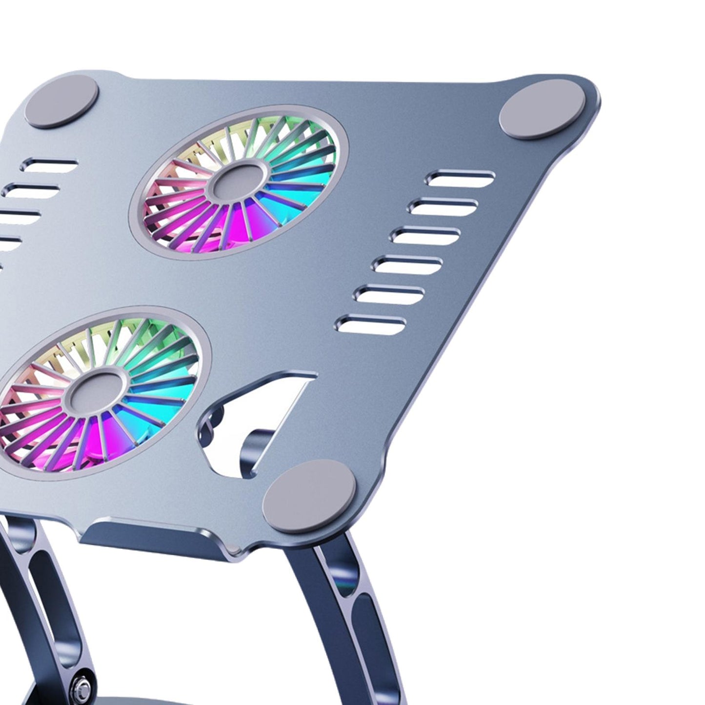 Laptop Stand with Cooling Fan USB Multi Angle Computer Stand for Notebook PC Gray