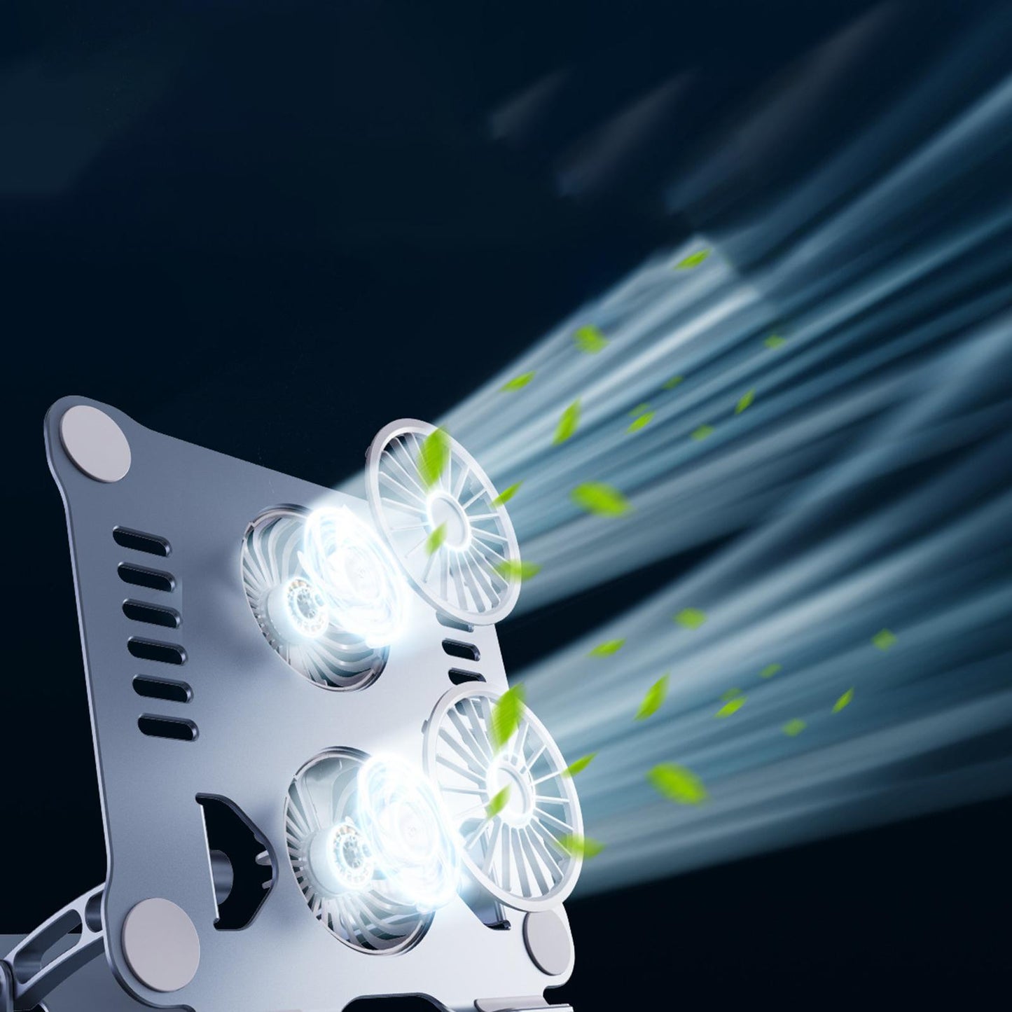 Laptop Stand with Cooling Fan USB Multi Angle Computer Stand for Notebook PC Gray