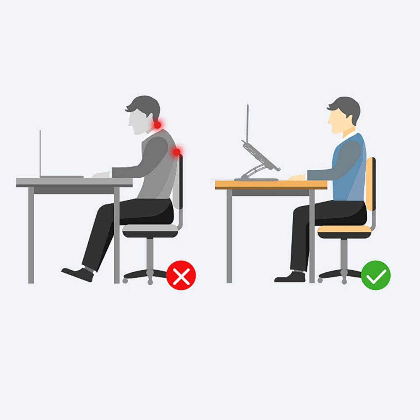 Laptop Stand with Cooling Fan USB Multi Angle Computer Stand for Notebook PC Gray