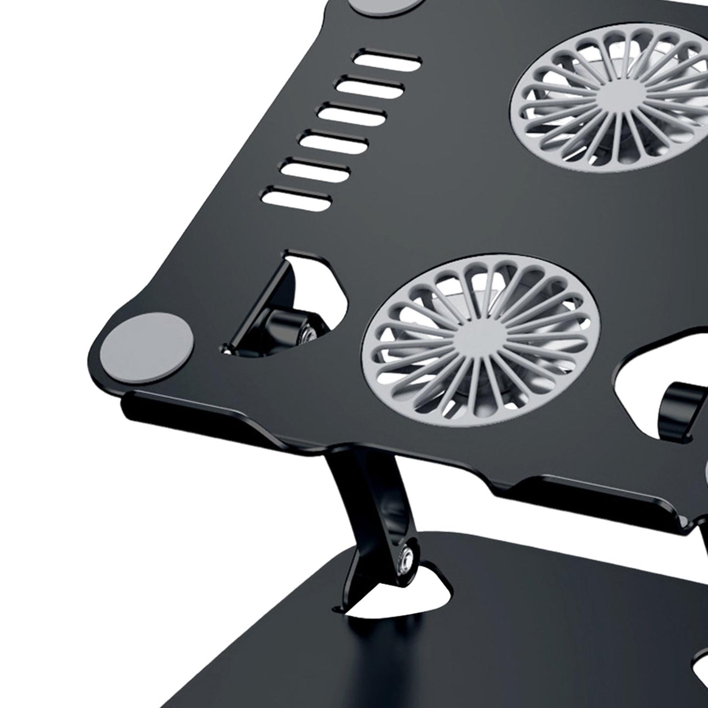 Laptop Stand with Cooling Fan USB Multi Angle Computer Stand for Notebook PC Black