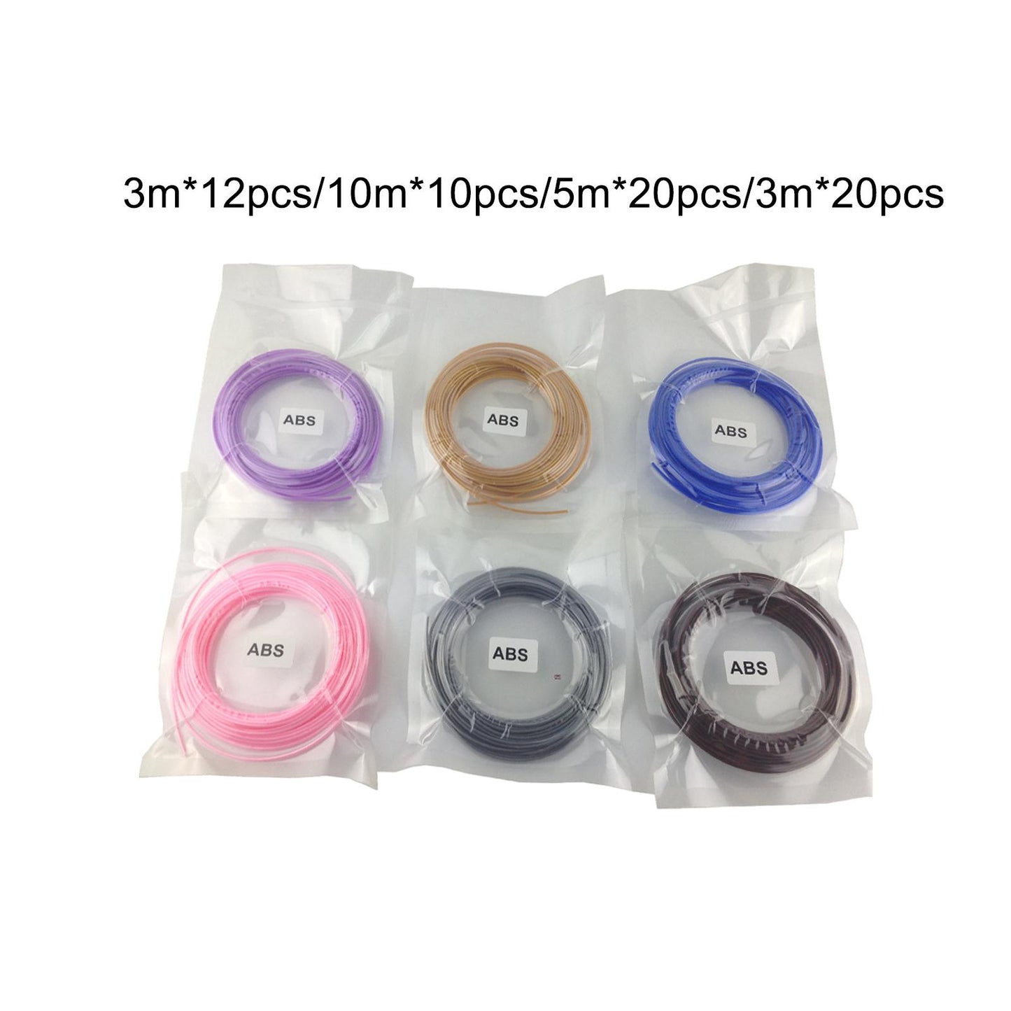 3D Printer Filament Refills for Most 3D Printer Good Shaping Diameter 1.75mm 3m 12 Colors